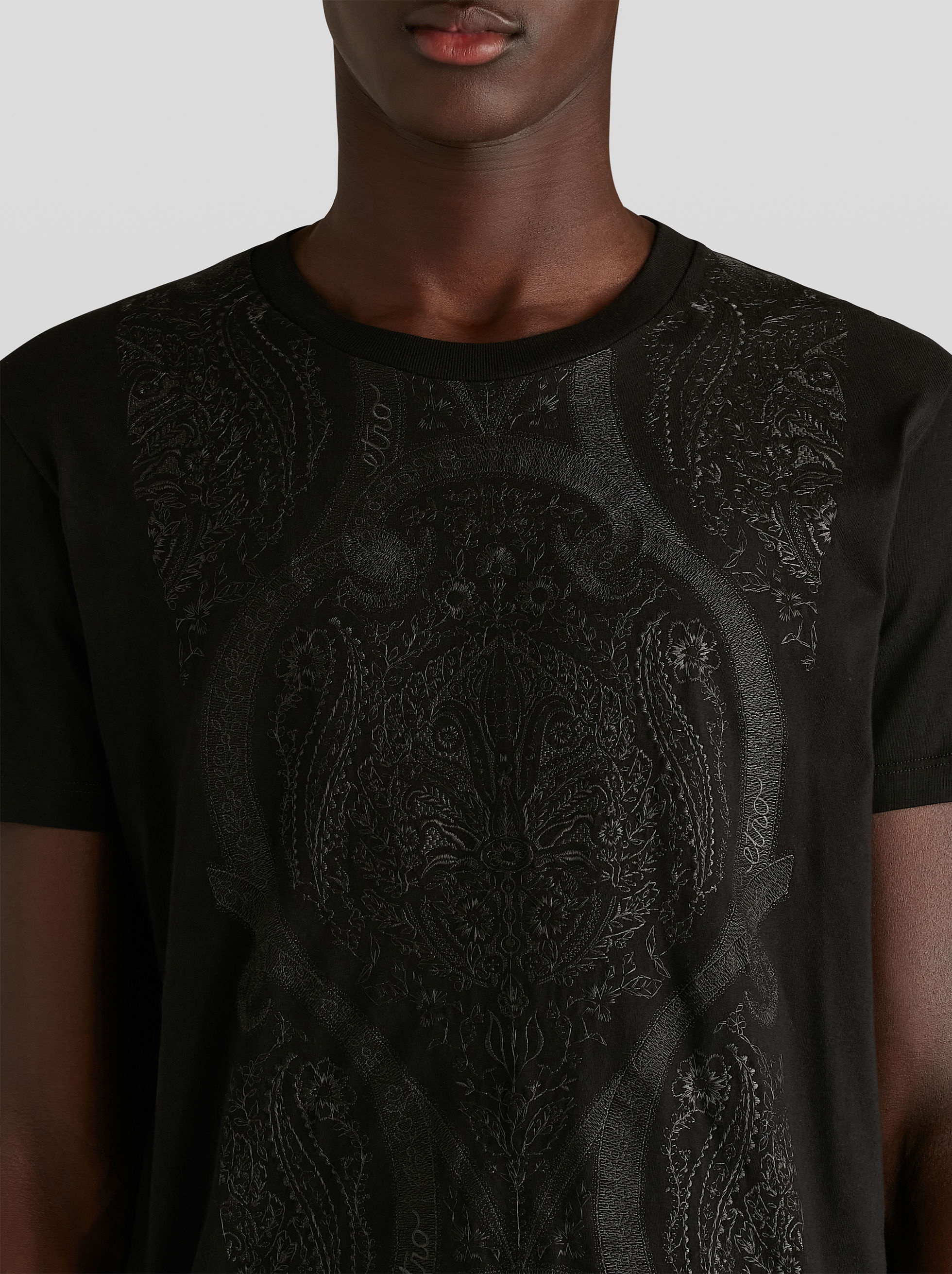 T-SHIRT WITH PAISLEY EMBROIDERY - 3