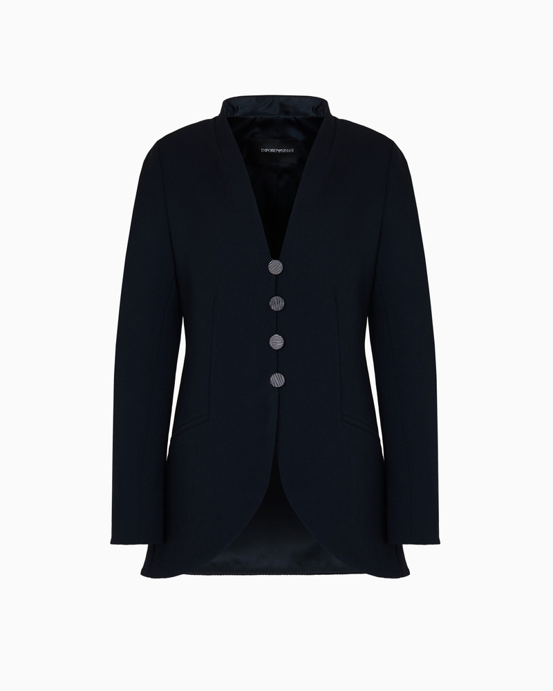 CRÊPE-EFFECT CADY BLAZER 1
