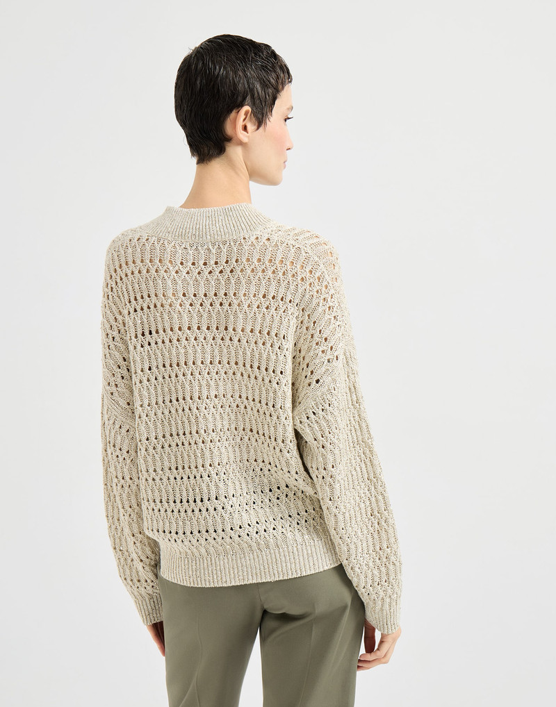 Linen dazzling braids cardigan 3