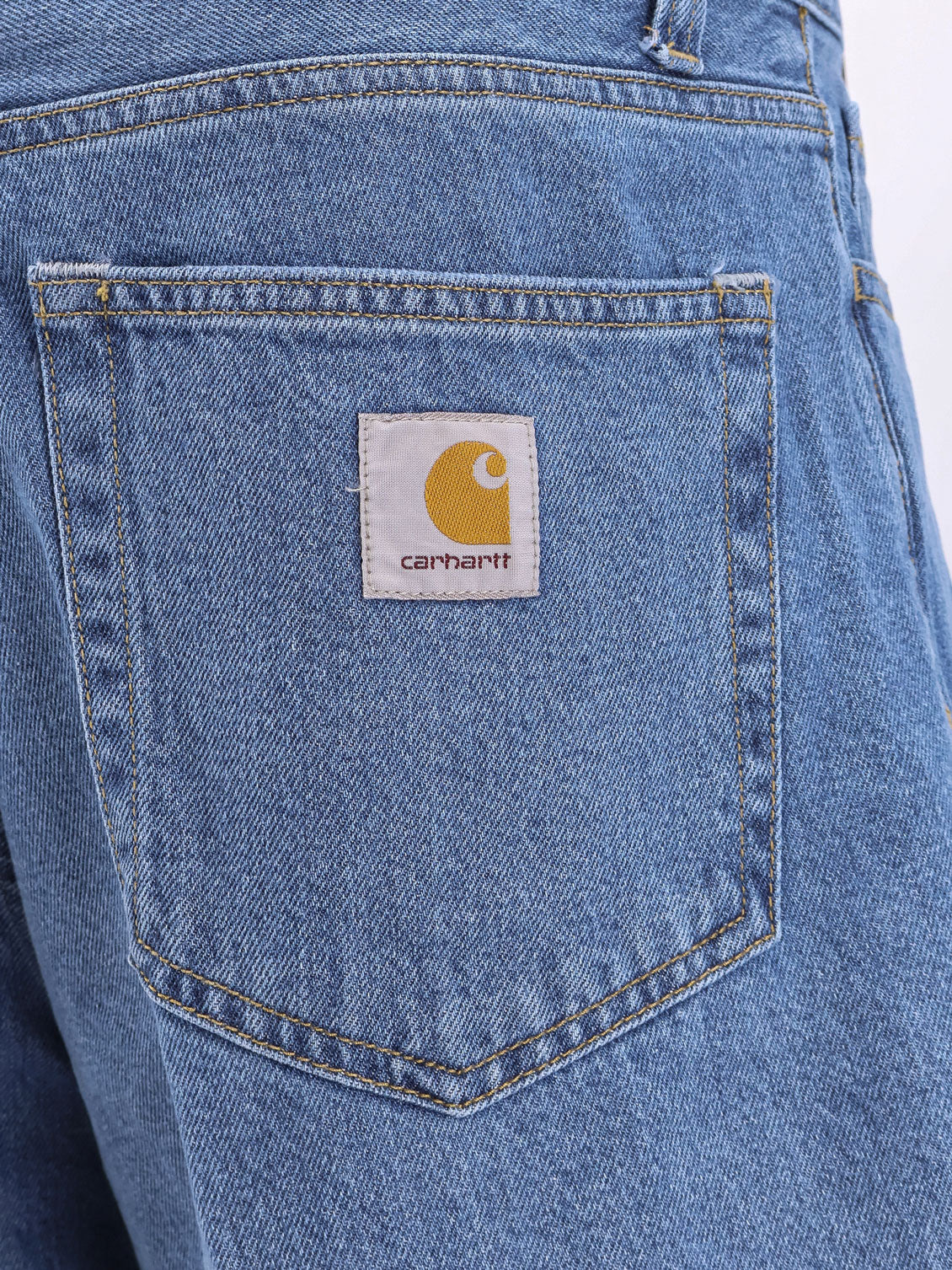Carhartt Wip Landon Denim Shorts With Logo Patch - 3