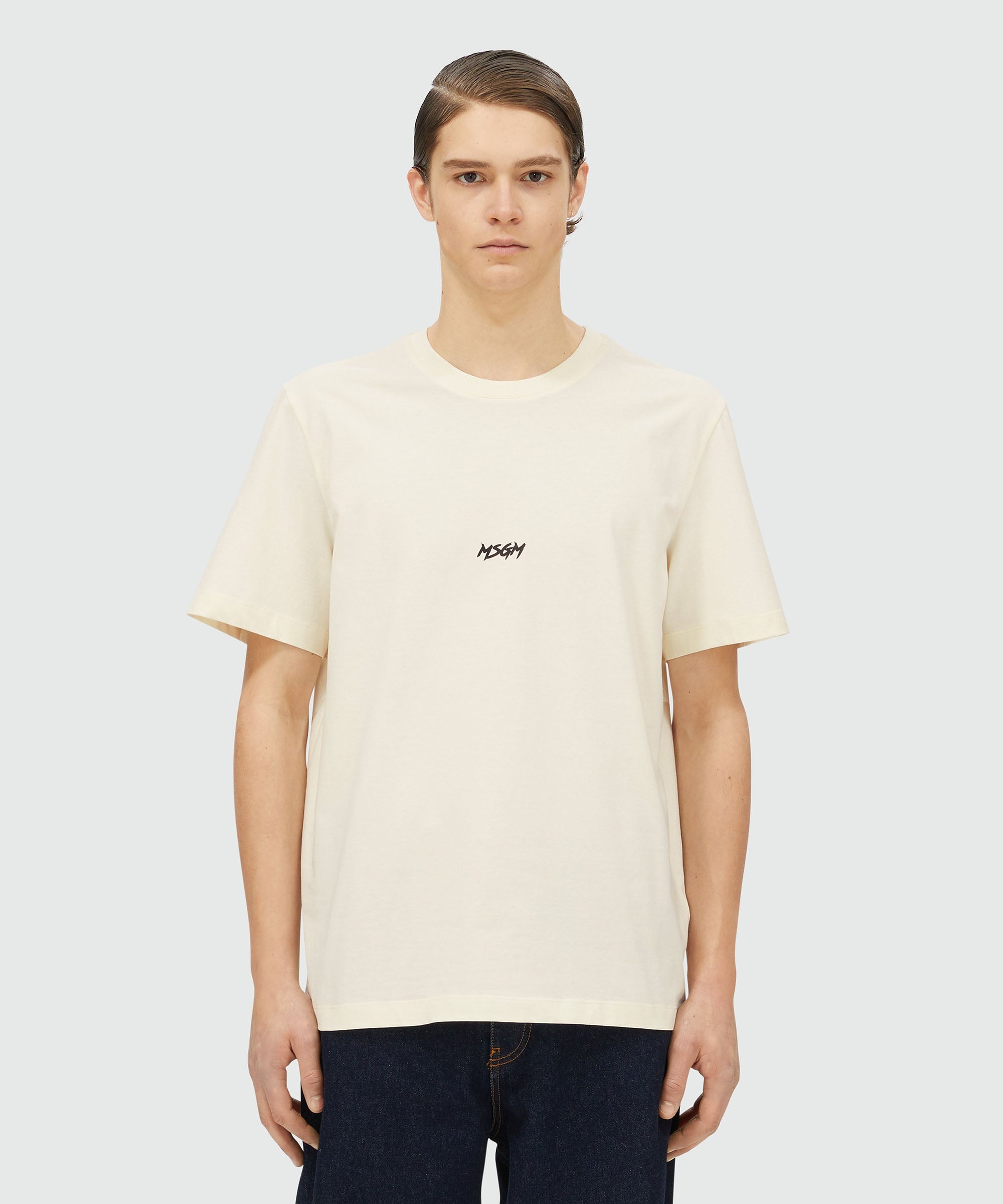 Jersey T-shirt with micro logo print - 2