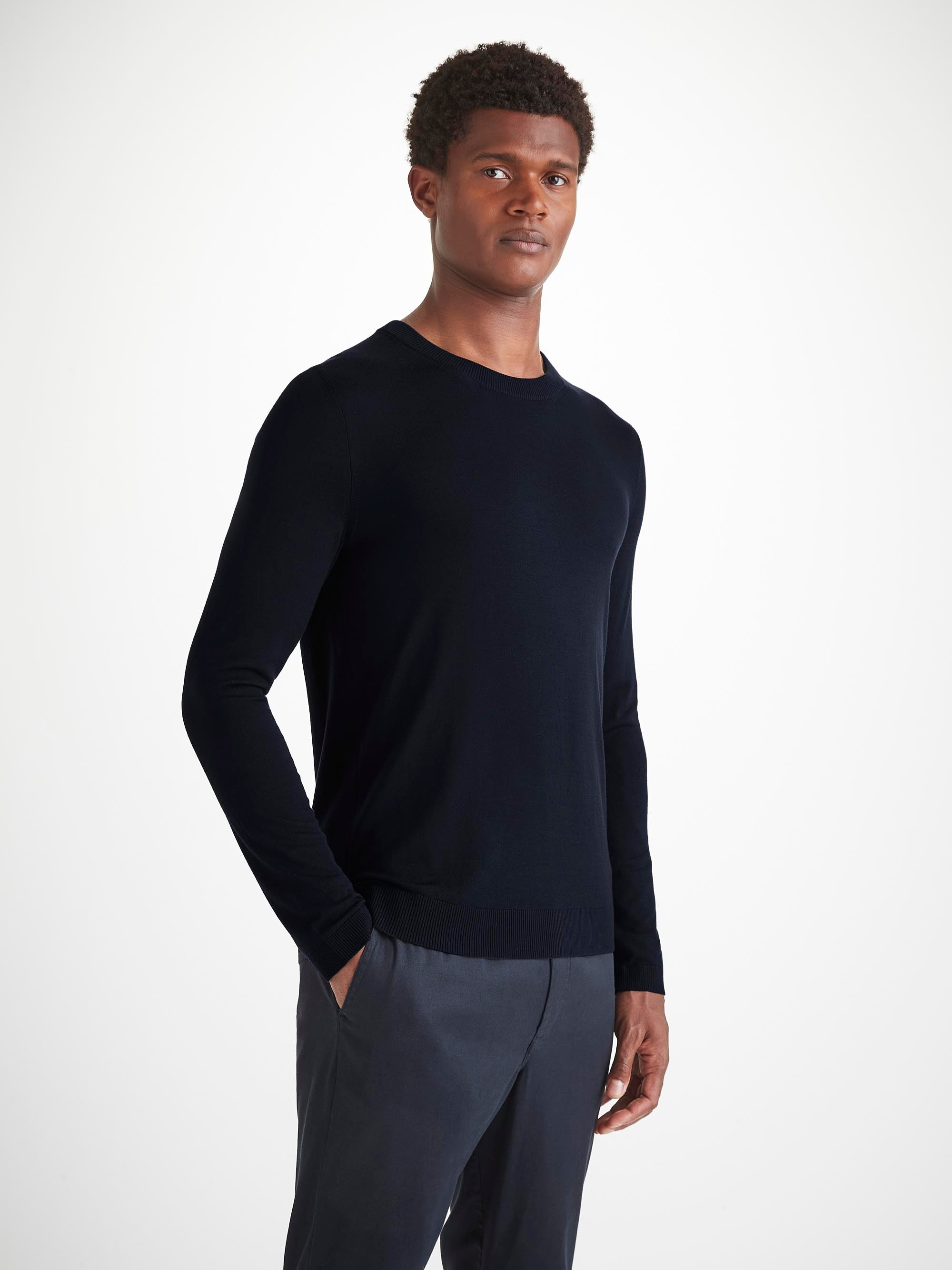 Men's Sweater Orson Merino Wool Navy - 6