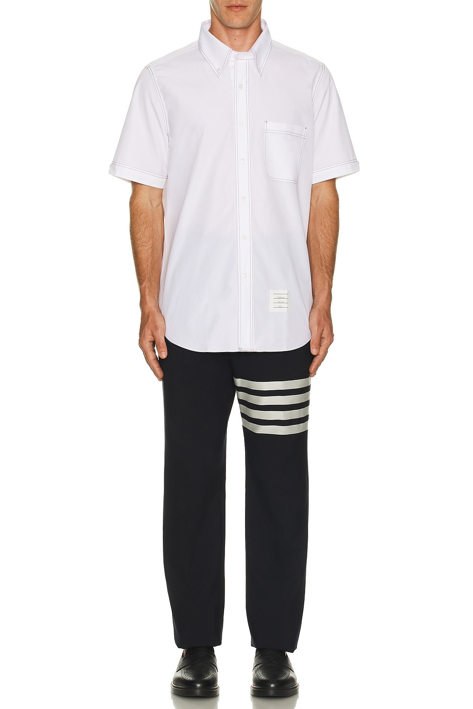Straight Fit Button Down Shirt - 5