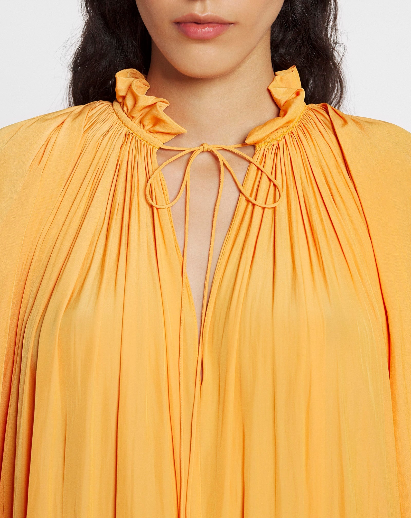 LONG-SLEEVE CHARMEUSE BLOUSE - 5