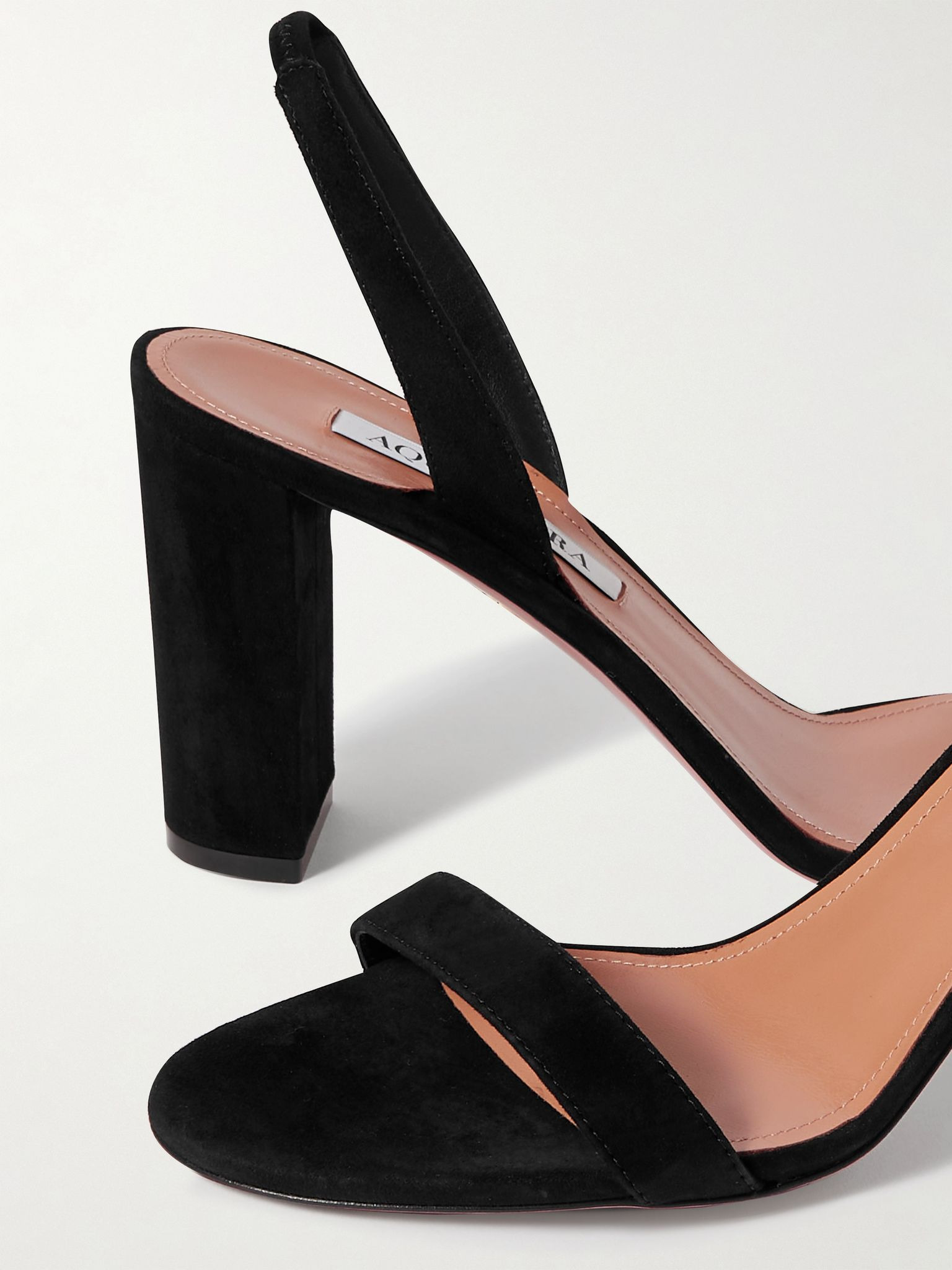 So Nude 85 suede slingback sandals Black - 4