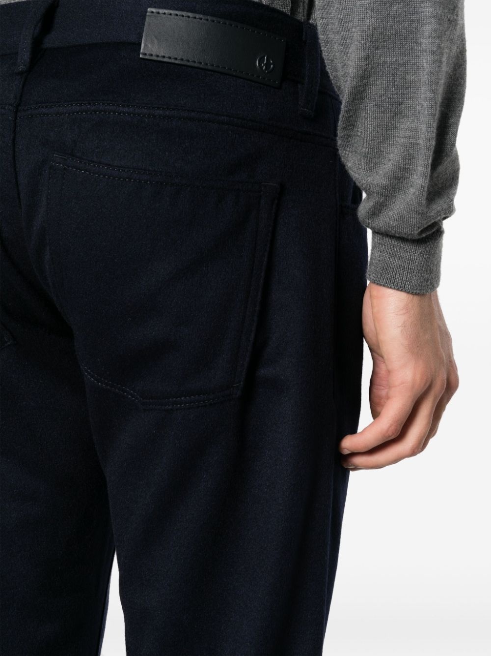 straight-leg cashmere trousers - 5