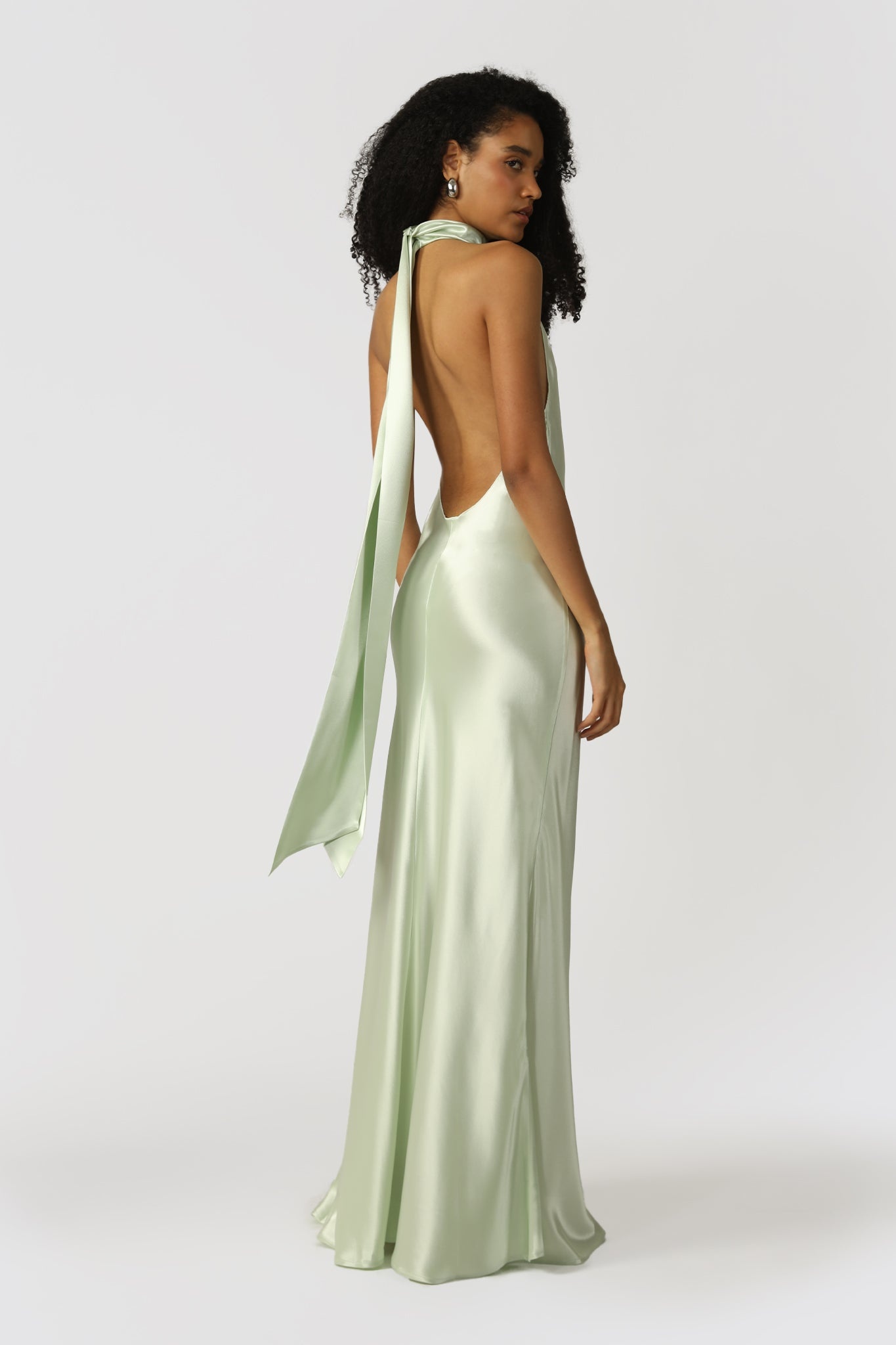 PENELOPE BACKLESS SATIN GOWN - 2
