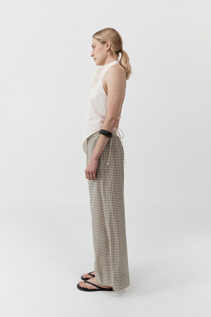 Cotton Check Relaxed Pant - Check 4