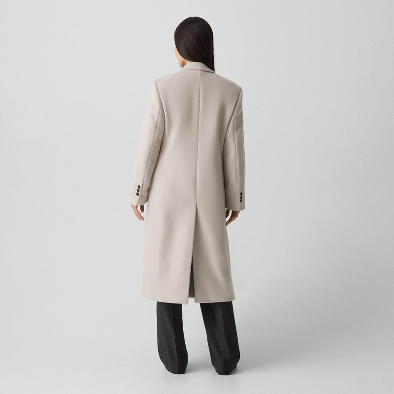 Theory Double-Breasted Peacoat in Plush Melton outlook