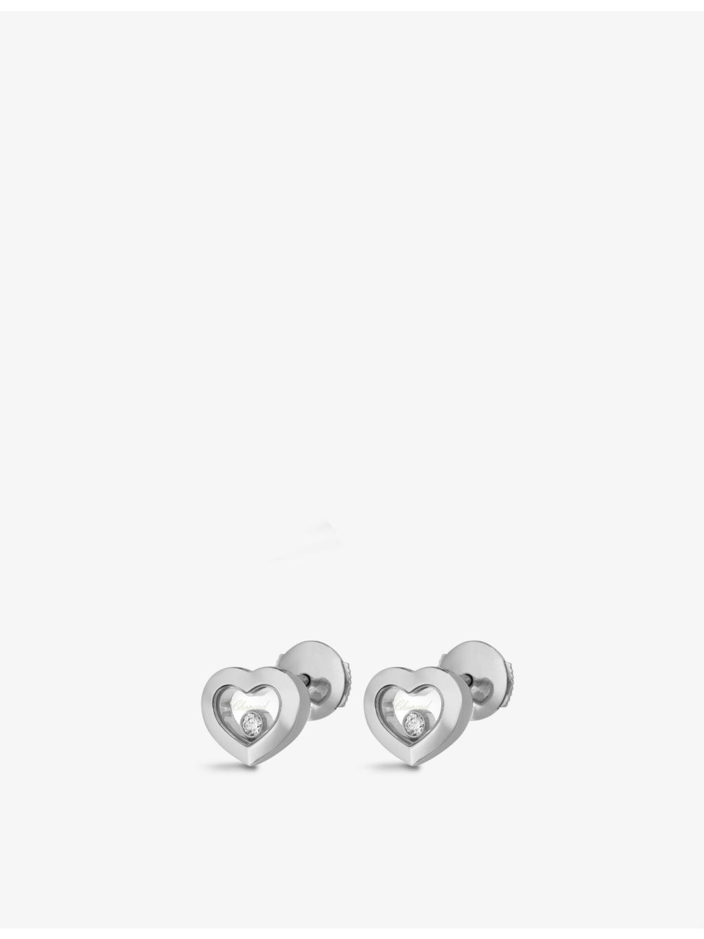 Happy Diamonds 18ct white-gold and 0.10ct diamond earrings - 4