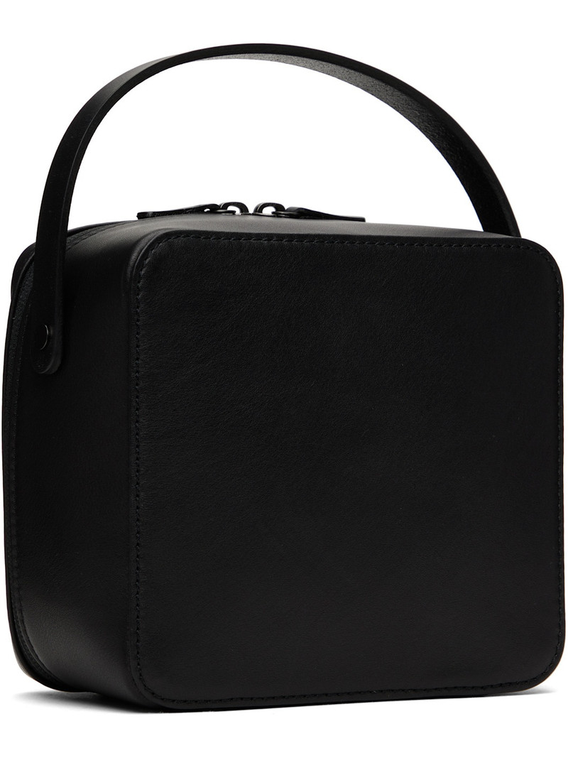 AURALEE Black Small Leather Travel Bag outlook