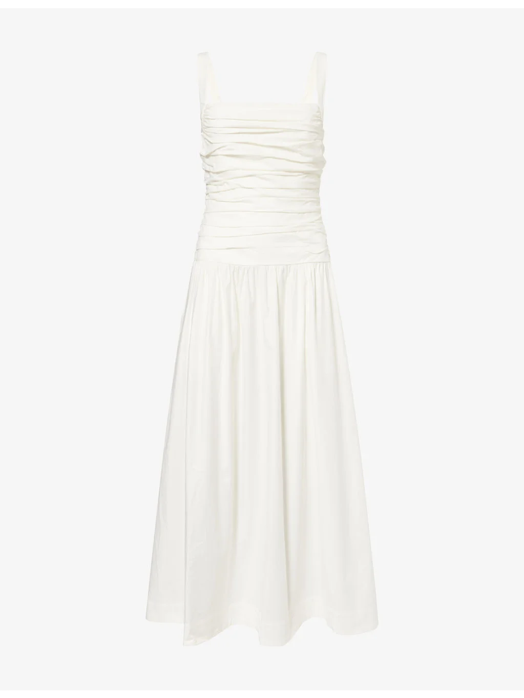 Nesta Draped Cotton Midi Dress - 1