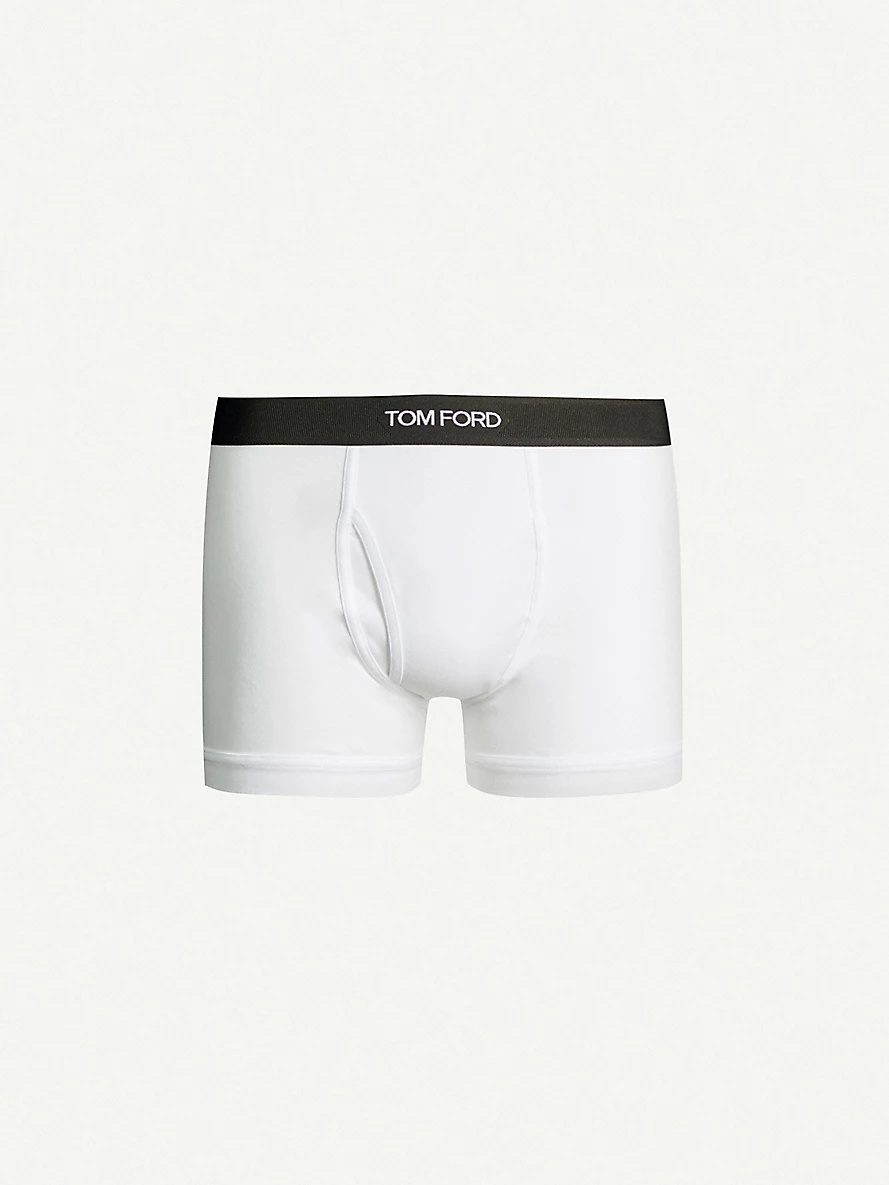 Logo-embroidered cotton-blend jersey boxers - 1