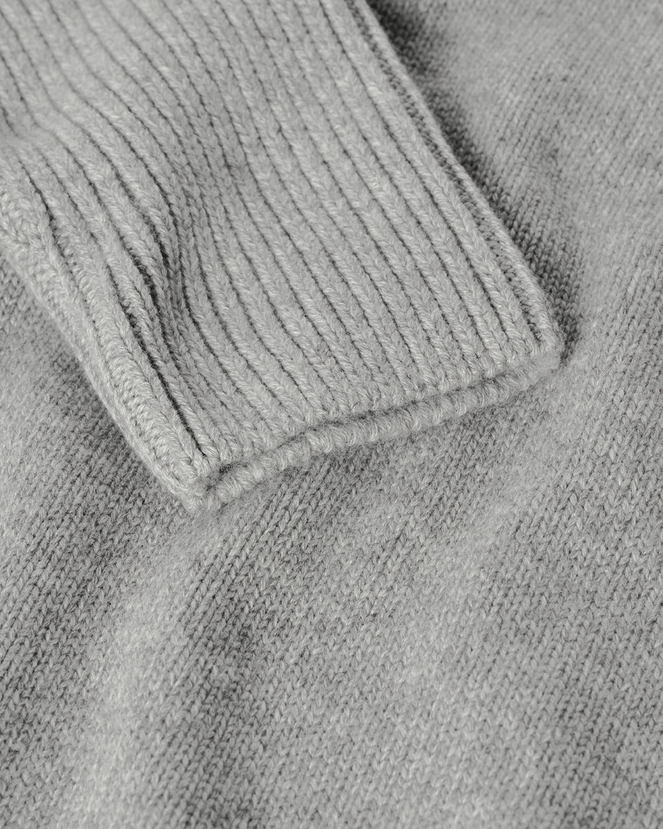 Ribbed Grey Cashmere Jumper - 6