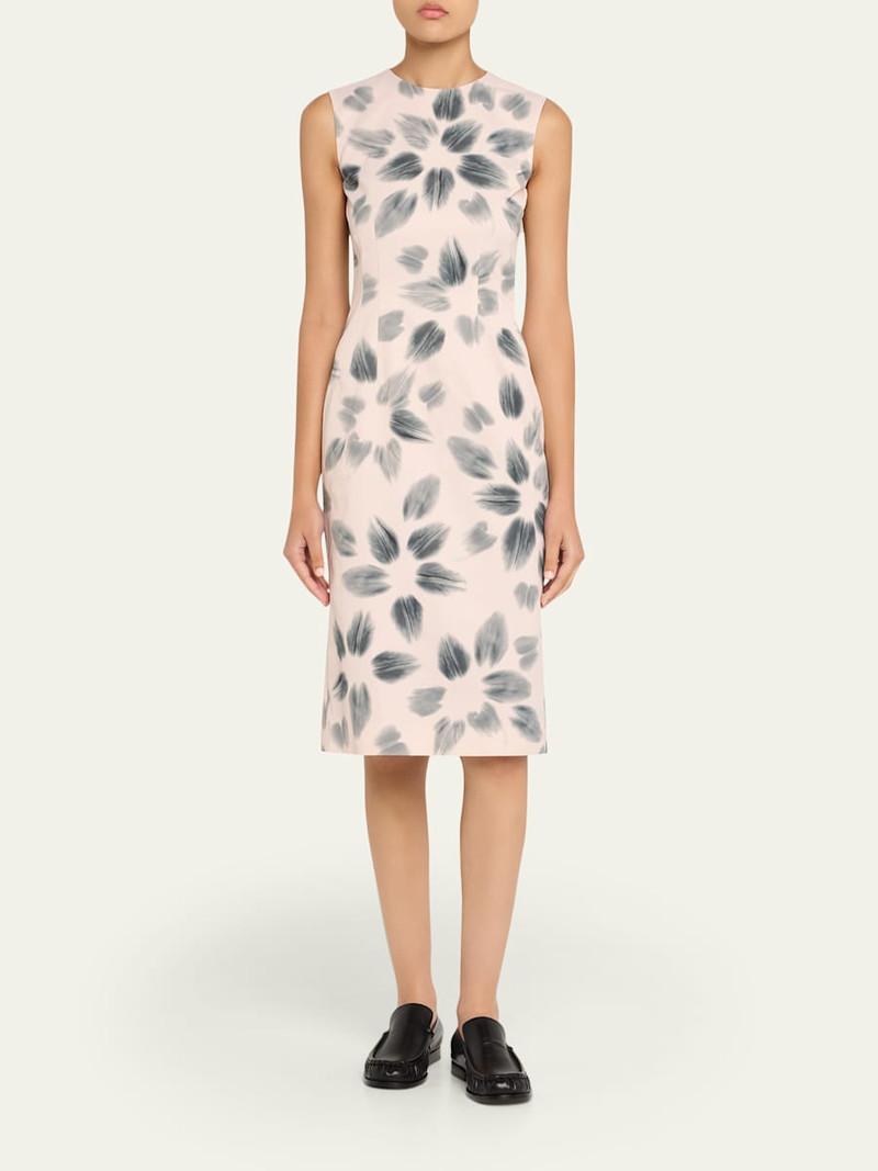 Dries Van Noten Delavina Printed Sheath Midi Dress outlook