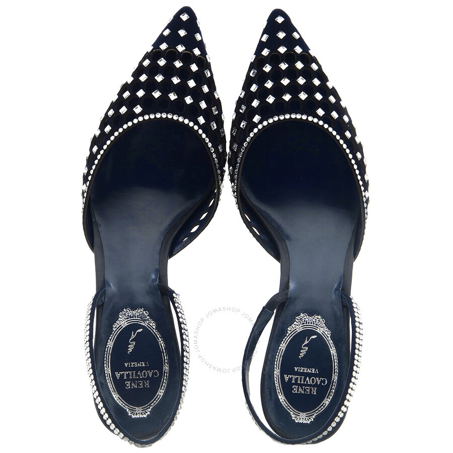 Rene Caovilla Carrie Crystal Embellished Slingback Pumps - 4