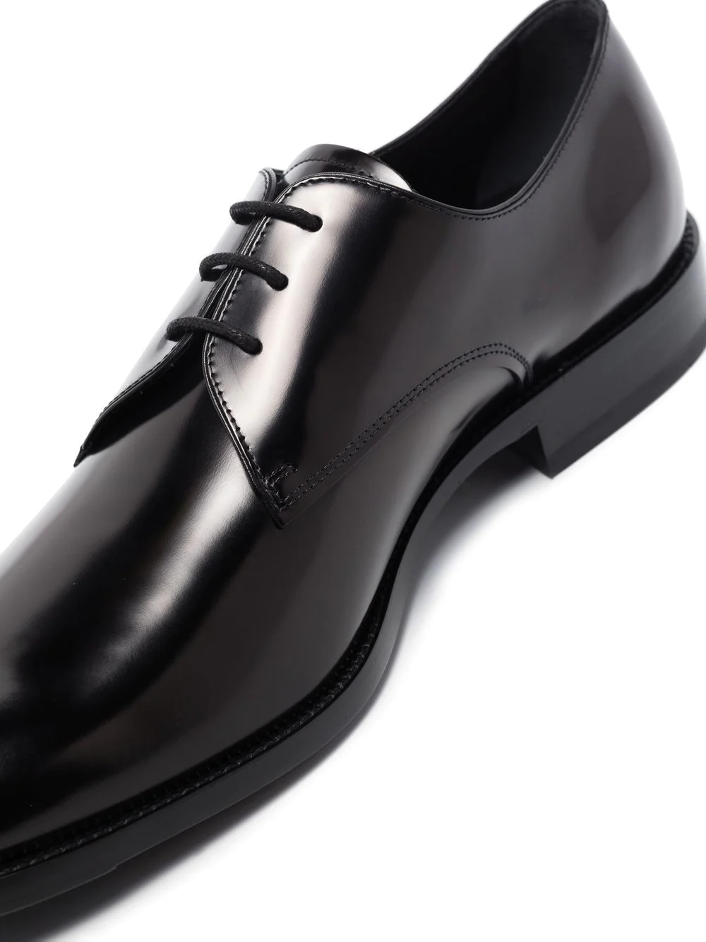 polished leather derby shoes - 2