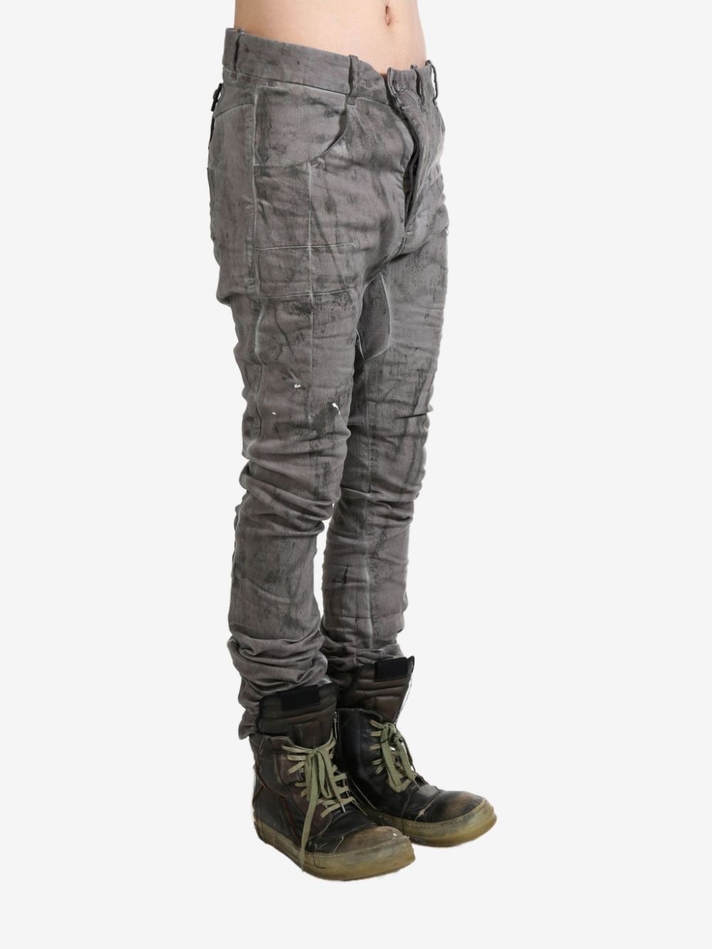 distress finish trousers - 2