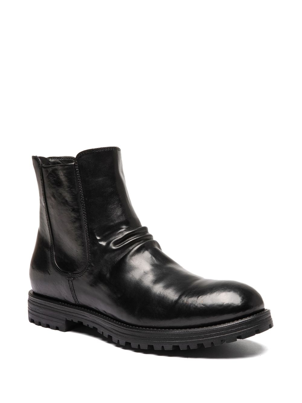 zipped leather boots - 2