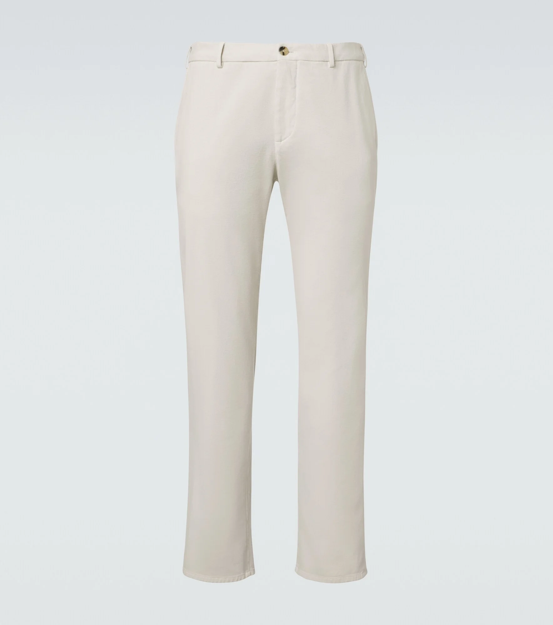 Cotton-blend straight chinos - 1