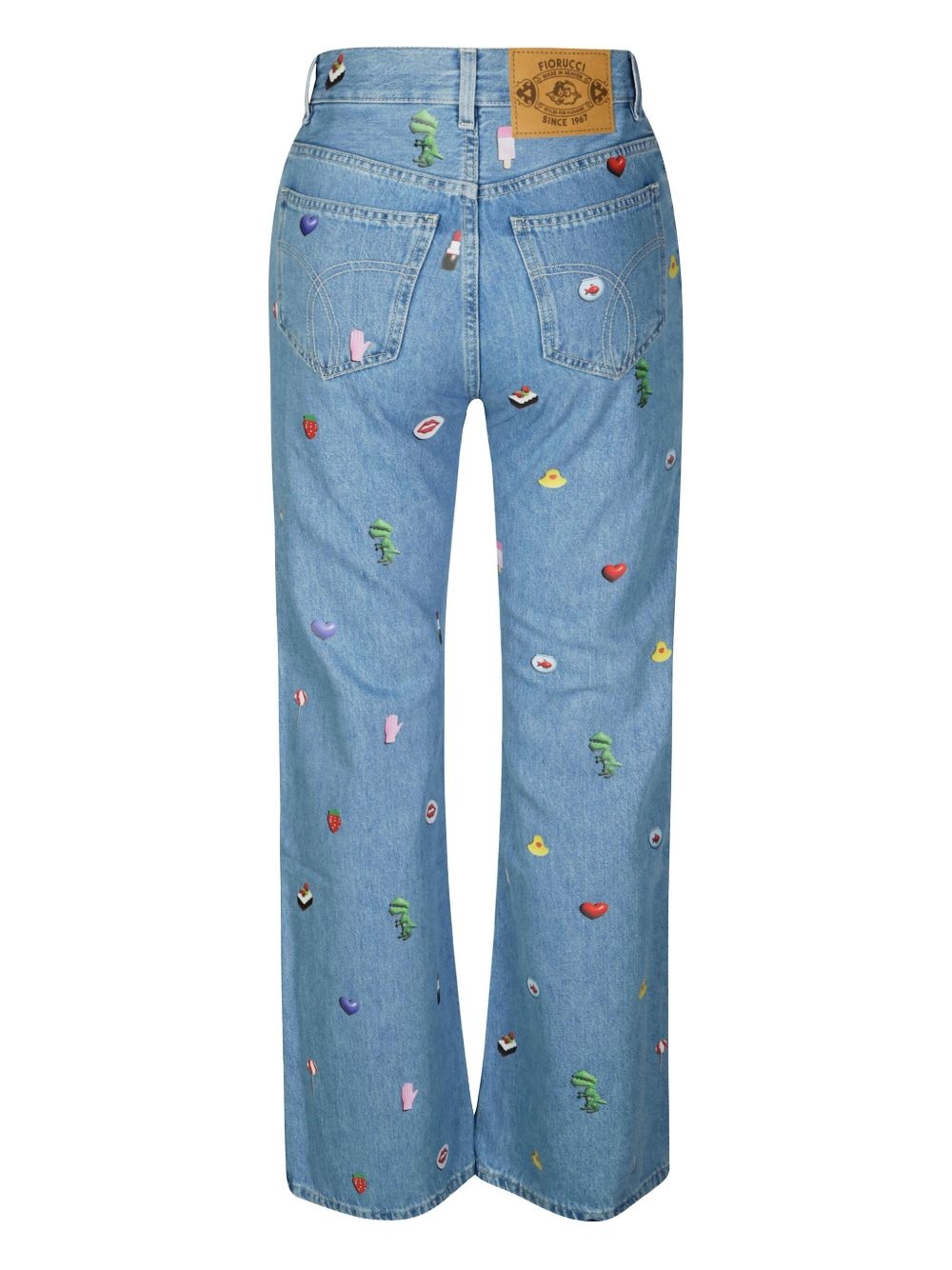 charm-print jeans - 2