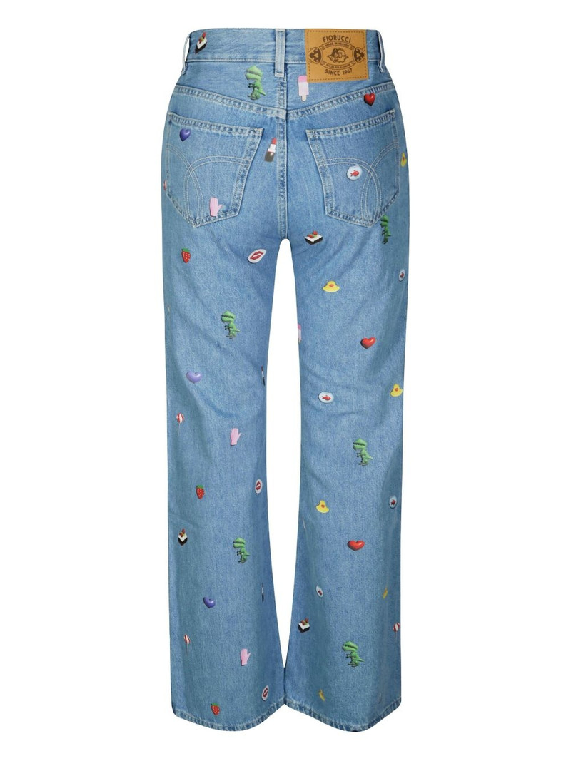 FIORUCCI charm-print jeans outlook