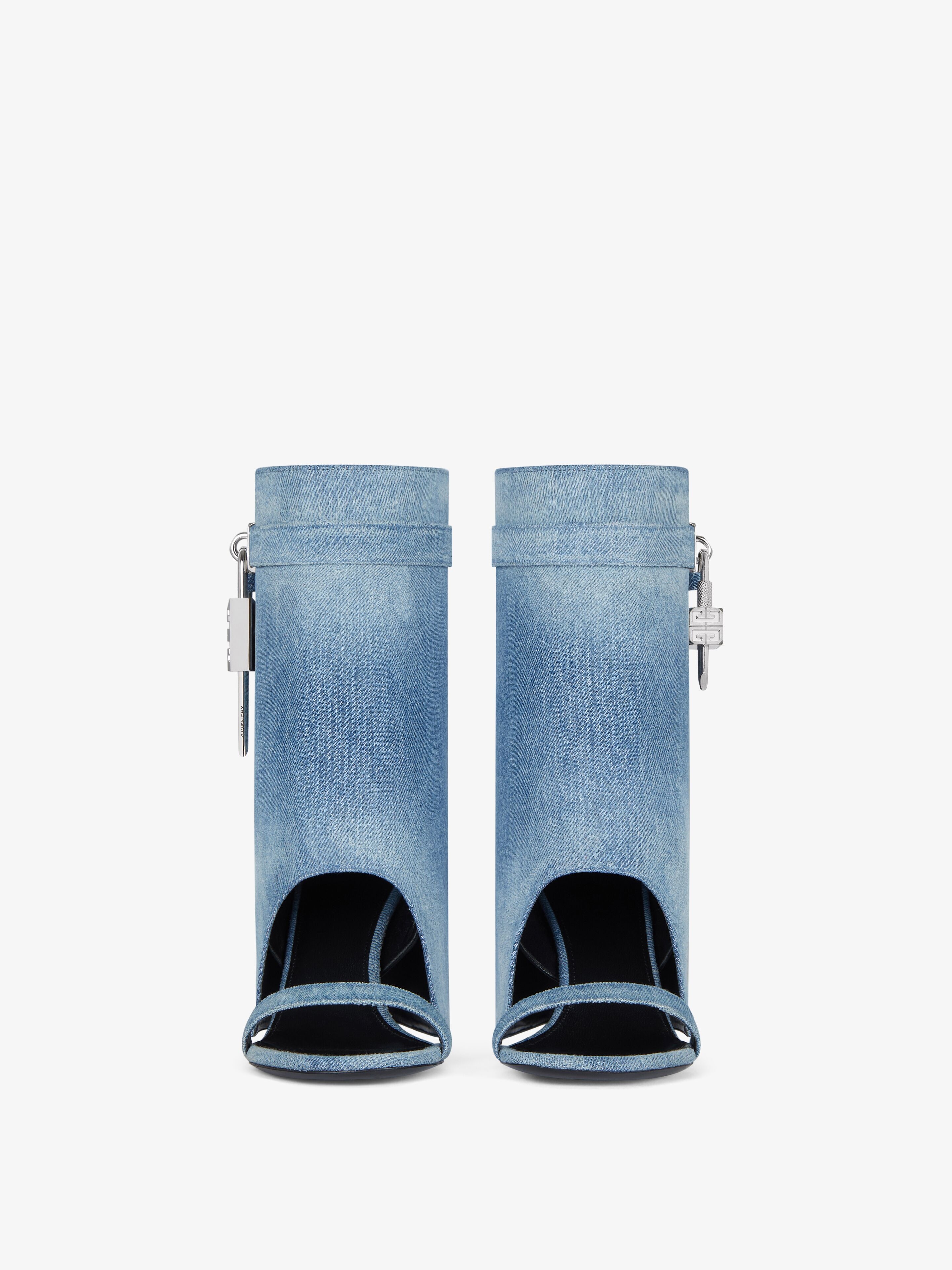 SHARK LOCK SANDALS IN GRADIENT DENIM - 3