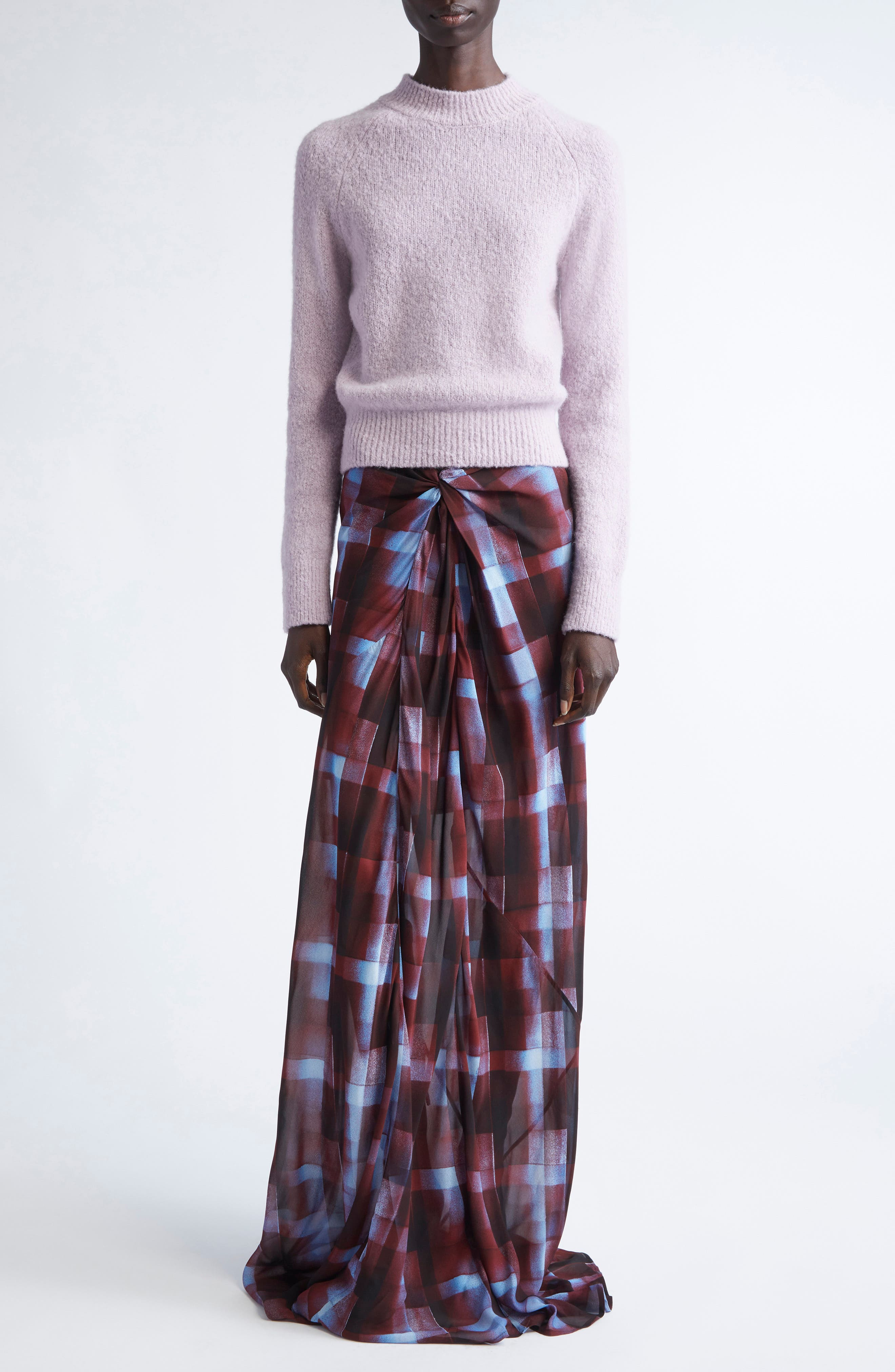 Dries Van Noten Texas Alpaca Blend Crewneck Sweater in Lilac at Nordstrom - 2