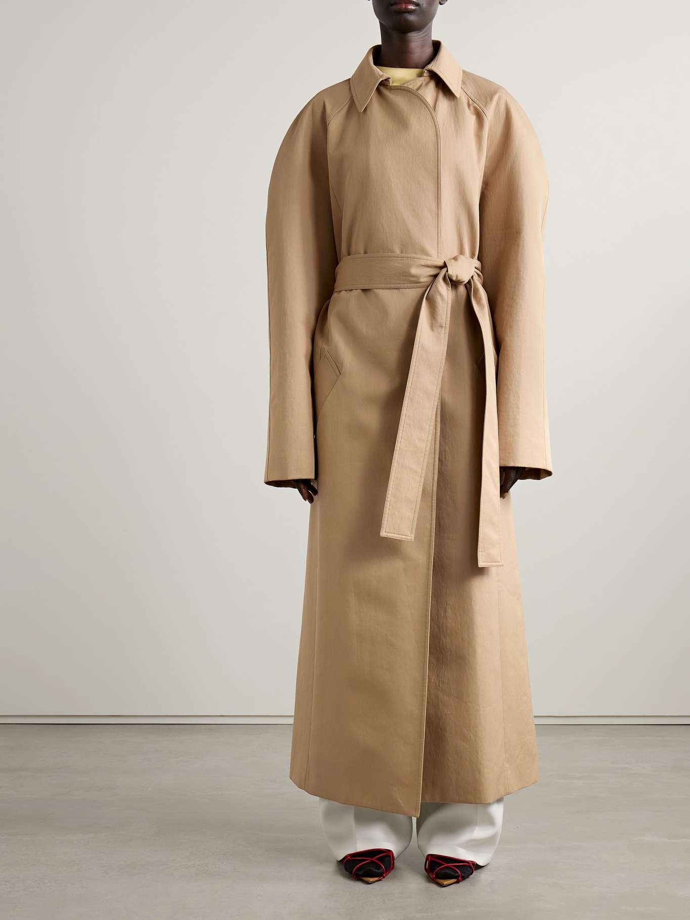 Roth belted cotton-blend twill coat - 3