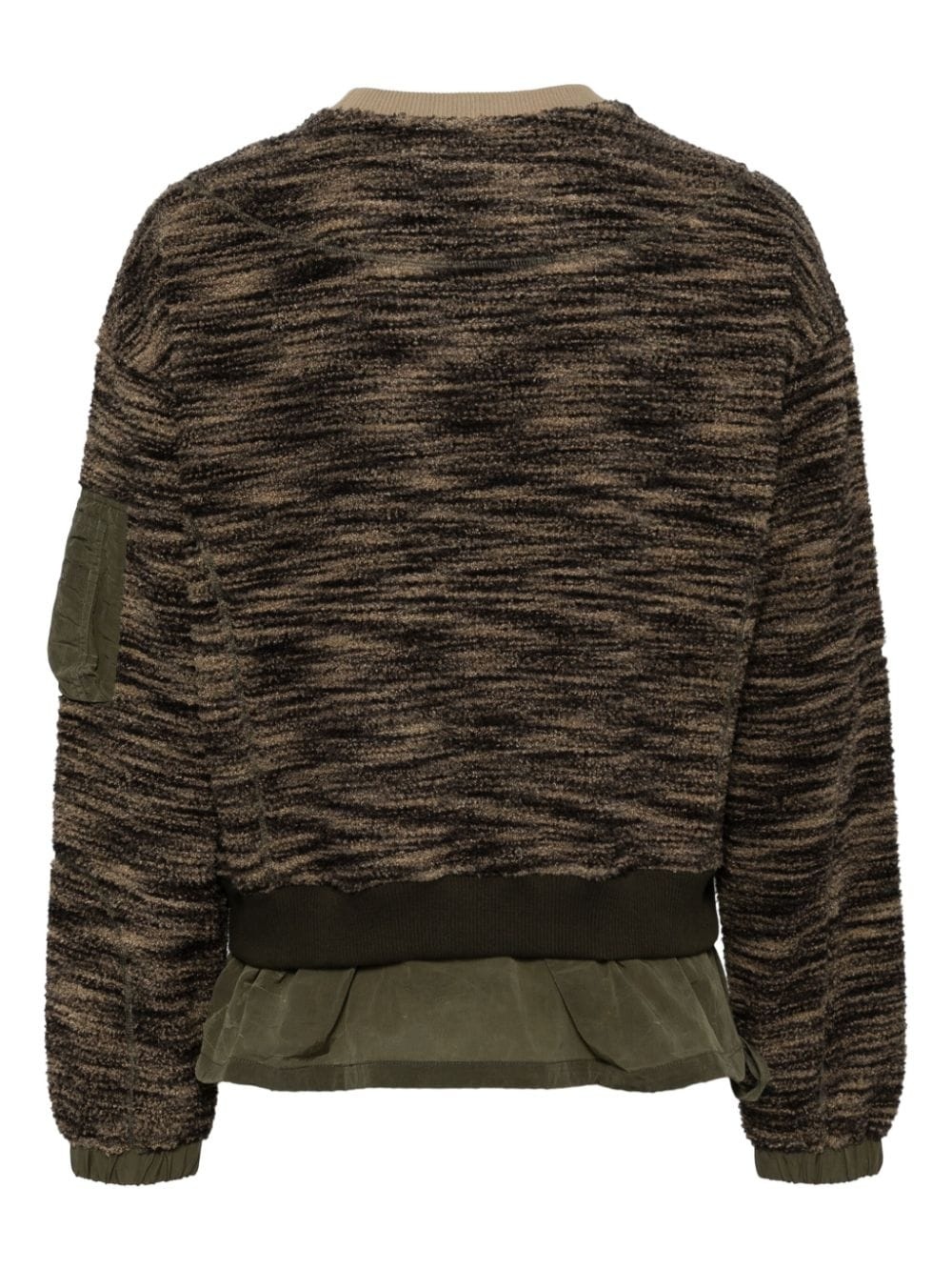 layered fleece sweater - 2