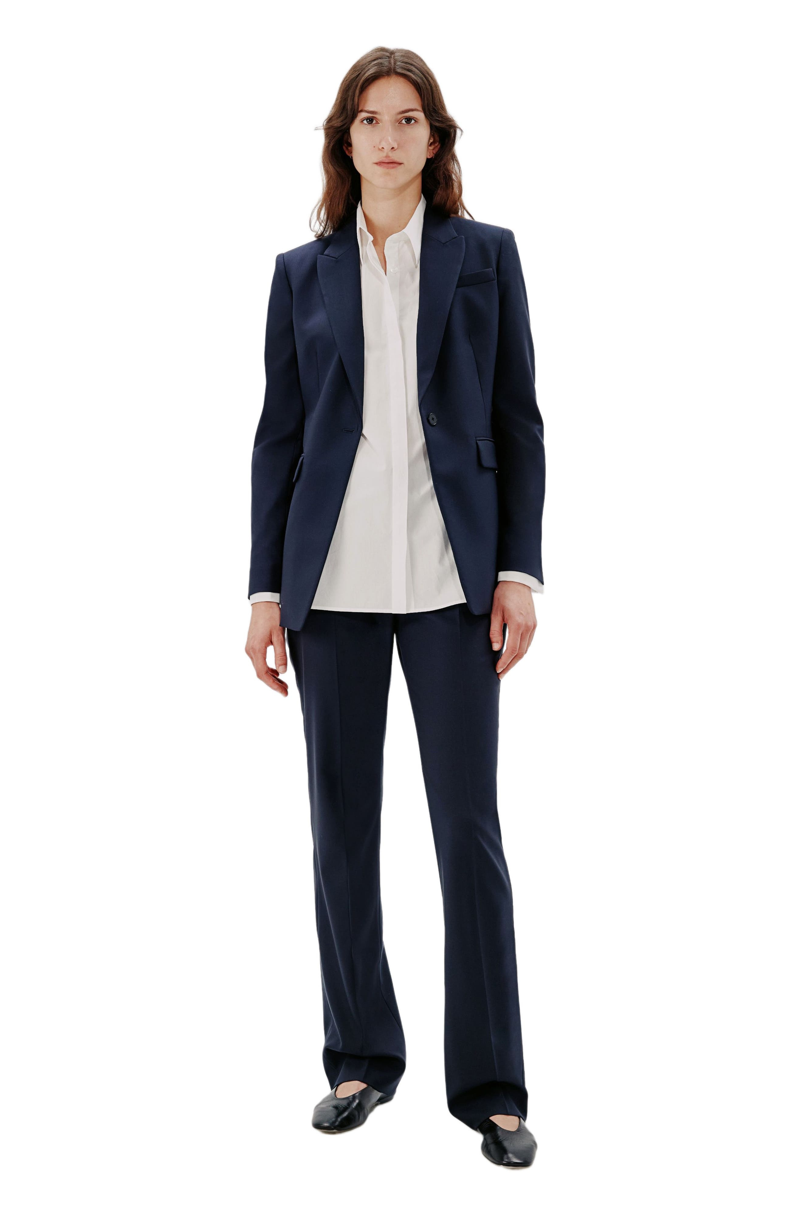 Another Tomorrow CLASSIC TROUSER in Navy at Nordstrom - 6