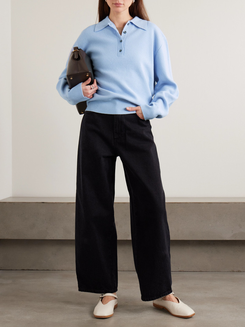 RÓHE Wool And Cashmere-blend Polo Shirt outlook