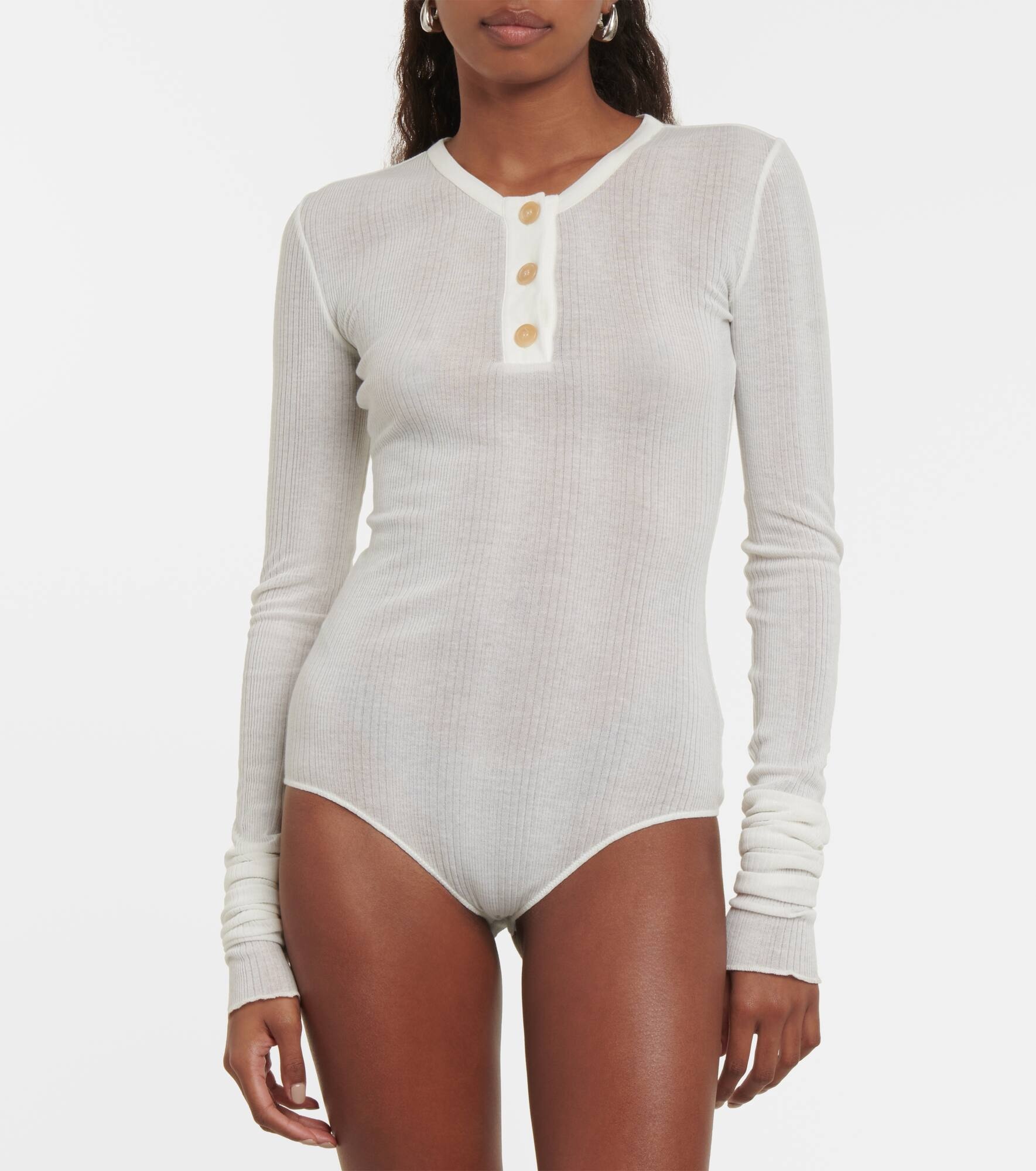Janelle cotton-blend jersey bodysuit - 3