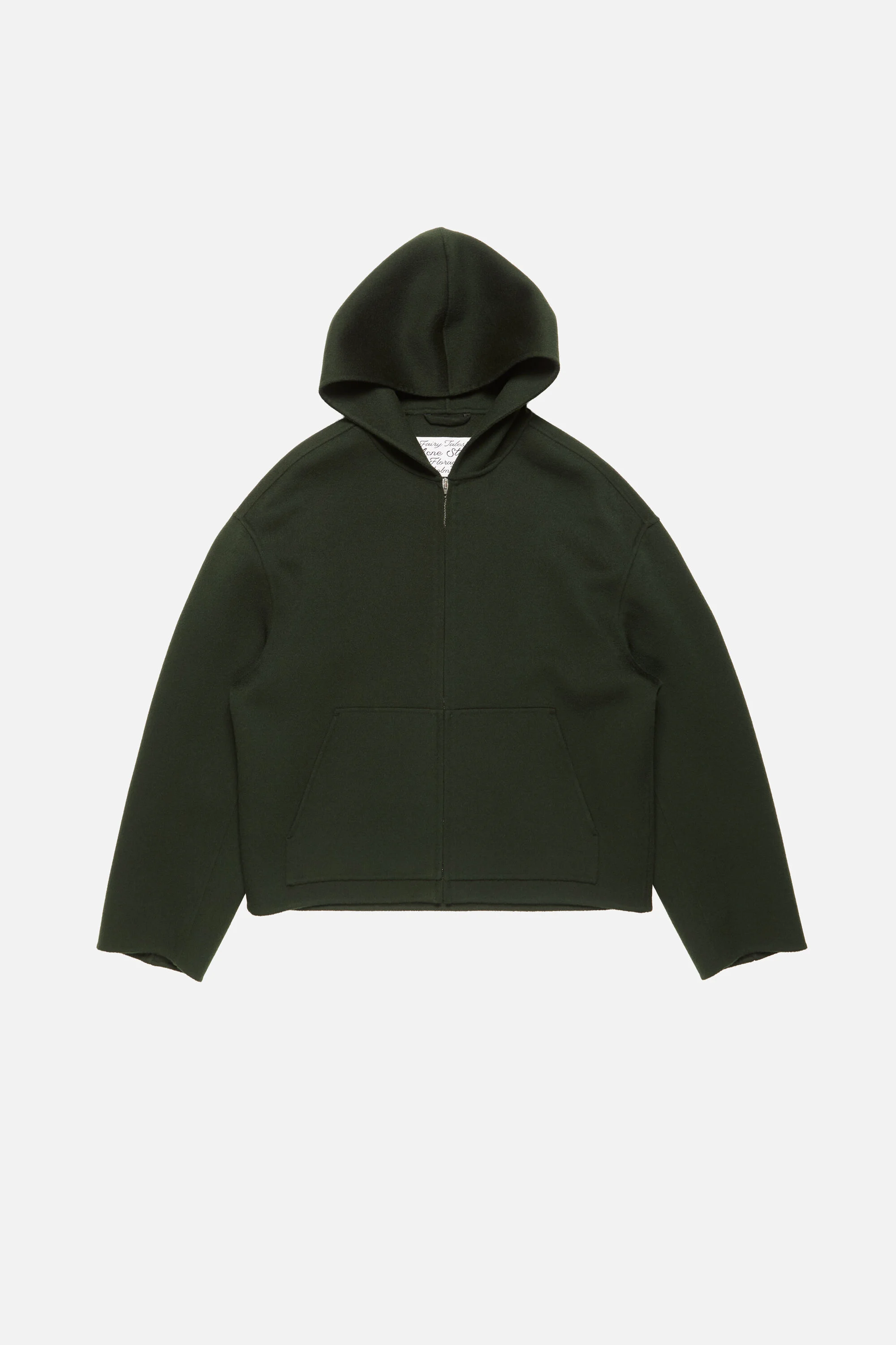 Cashmere jacket with hood - Dark green - 1