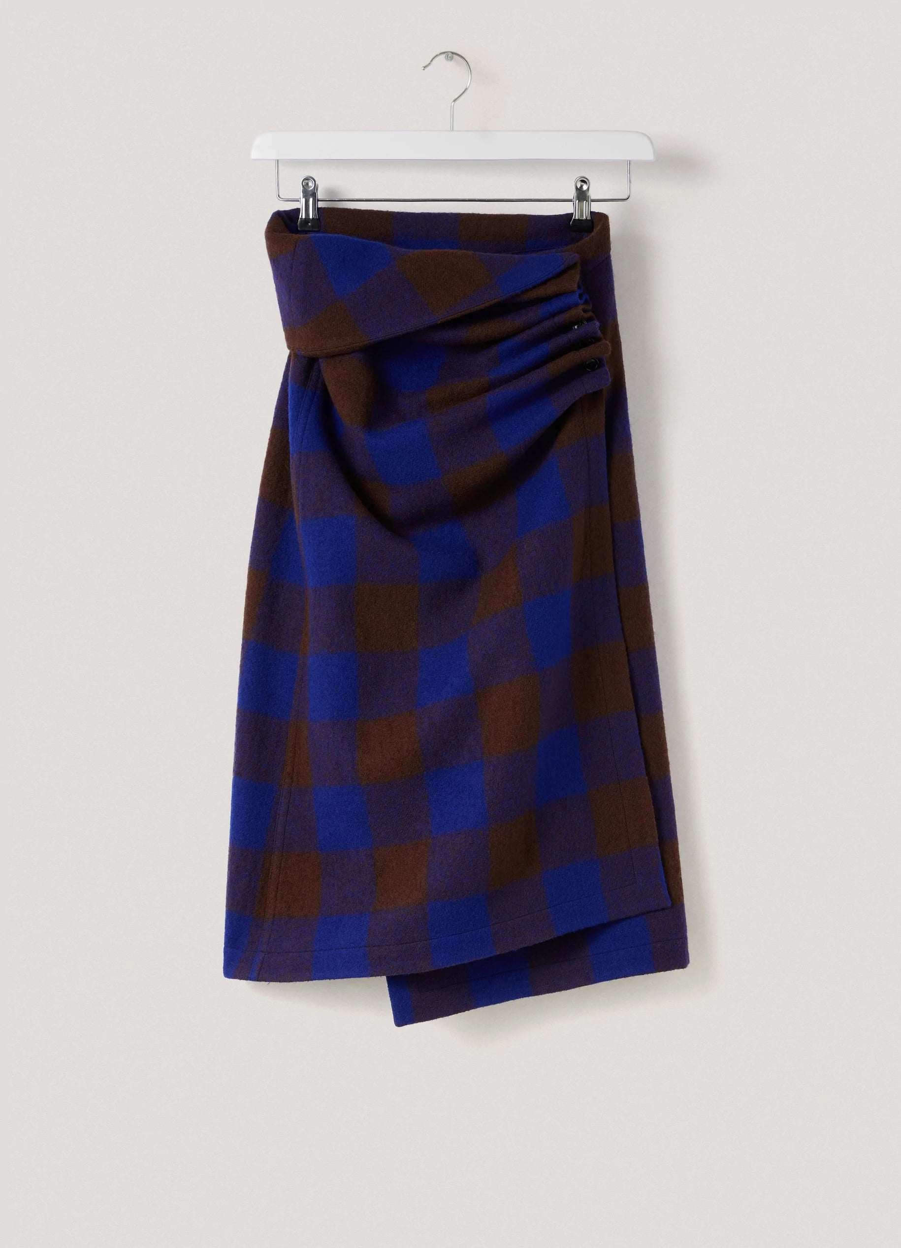 WRAP SKIRT
CHECKED WOOL - 1