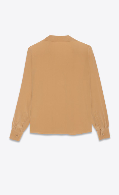 SAINT LAURENT open-collar blouse in crepe de chine outlook