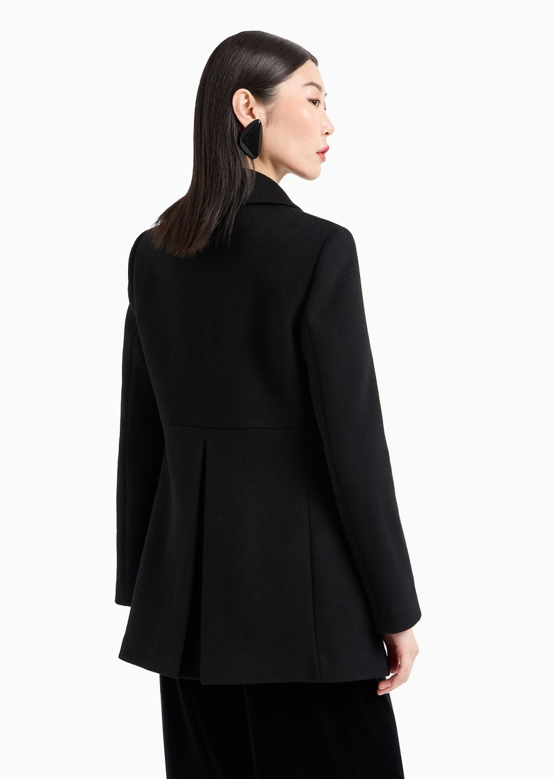 Double-breasted pea coat in Casentino wool 3