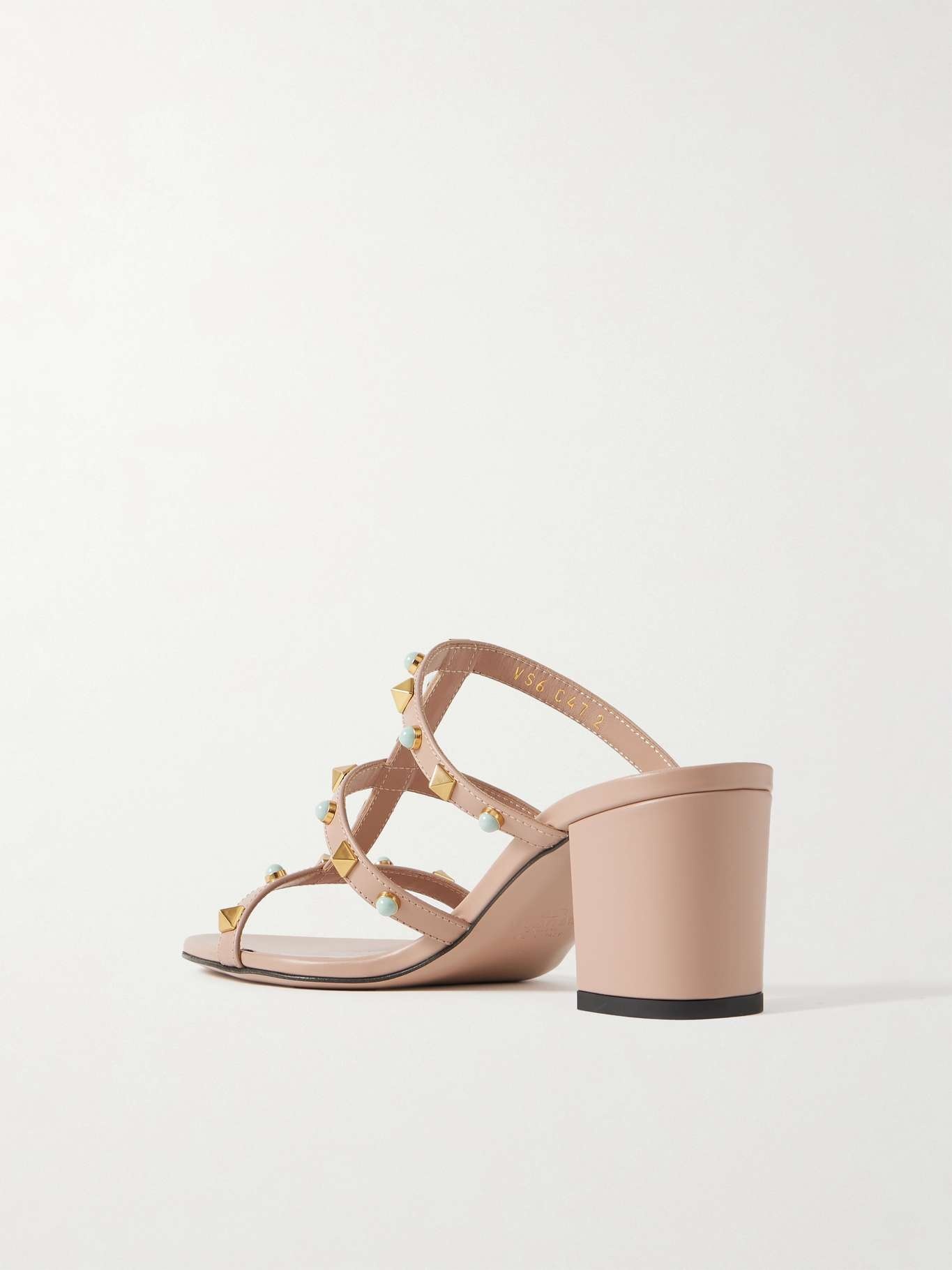 Rockstud 60 leather mules Neutral - 3