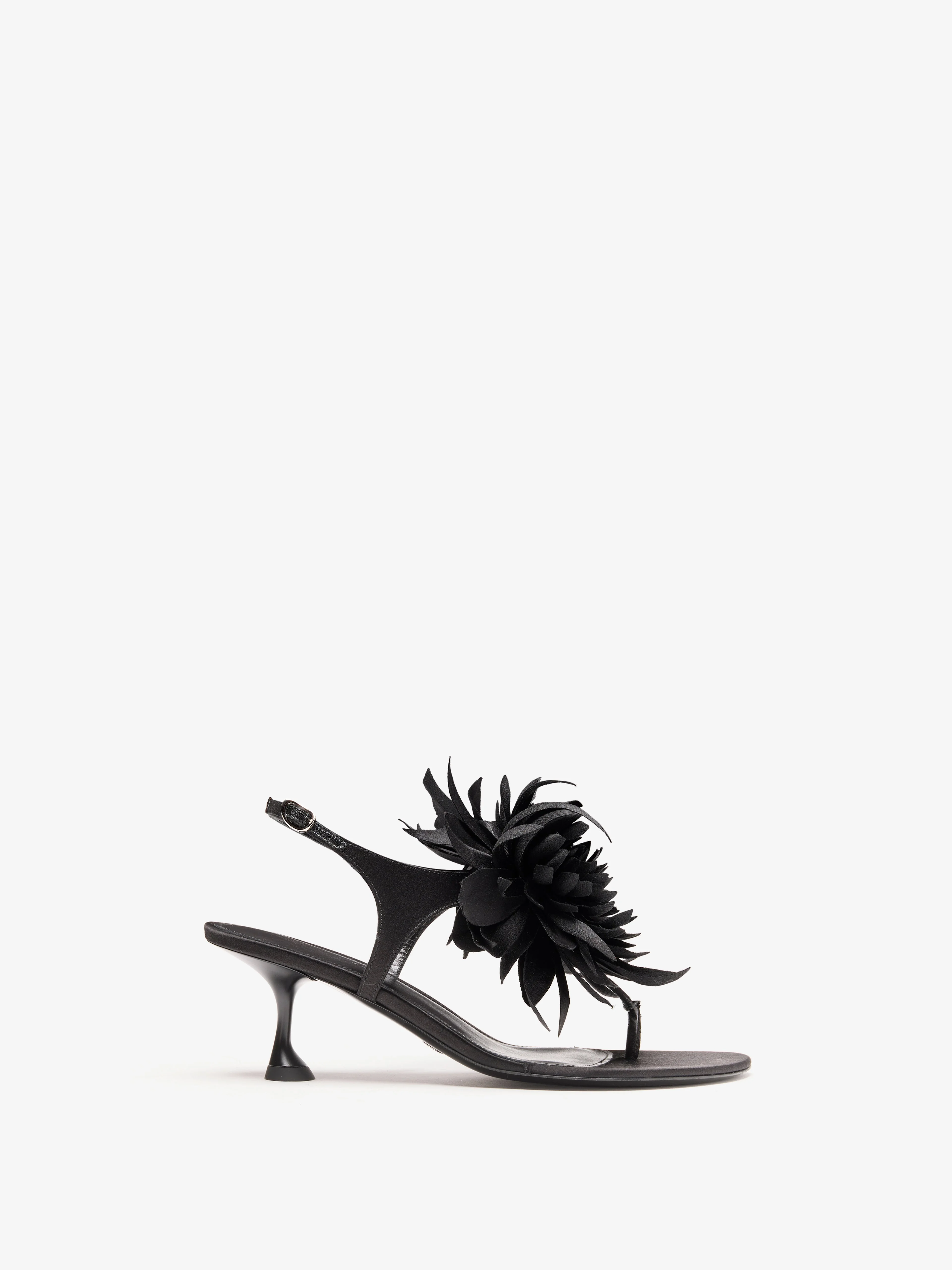 Tee Thong Flower Sandals in Satin - 1