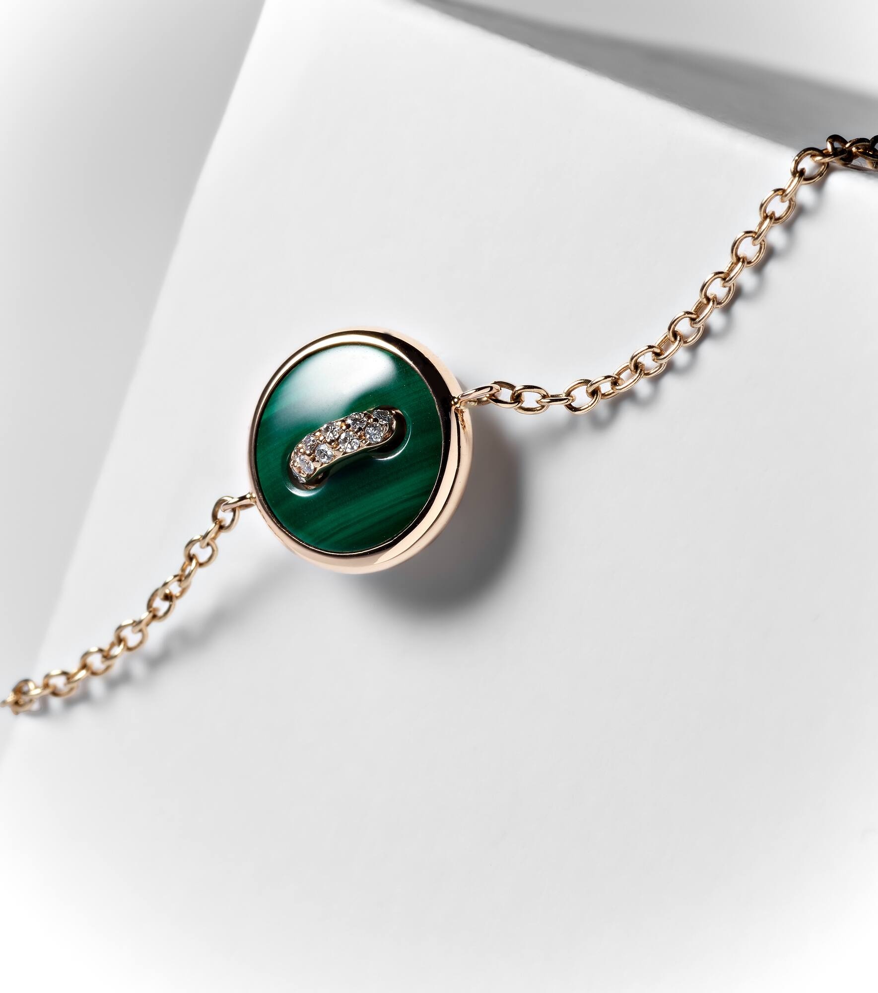 Pom Pom Dot 18kt rose gold chain bracelet with gemstones - 5
