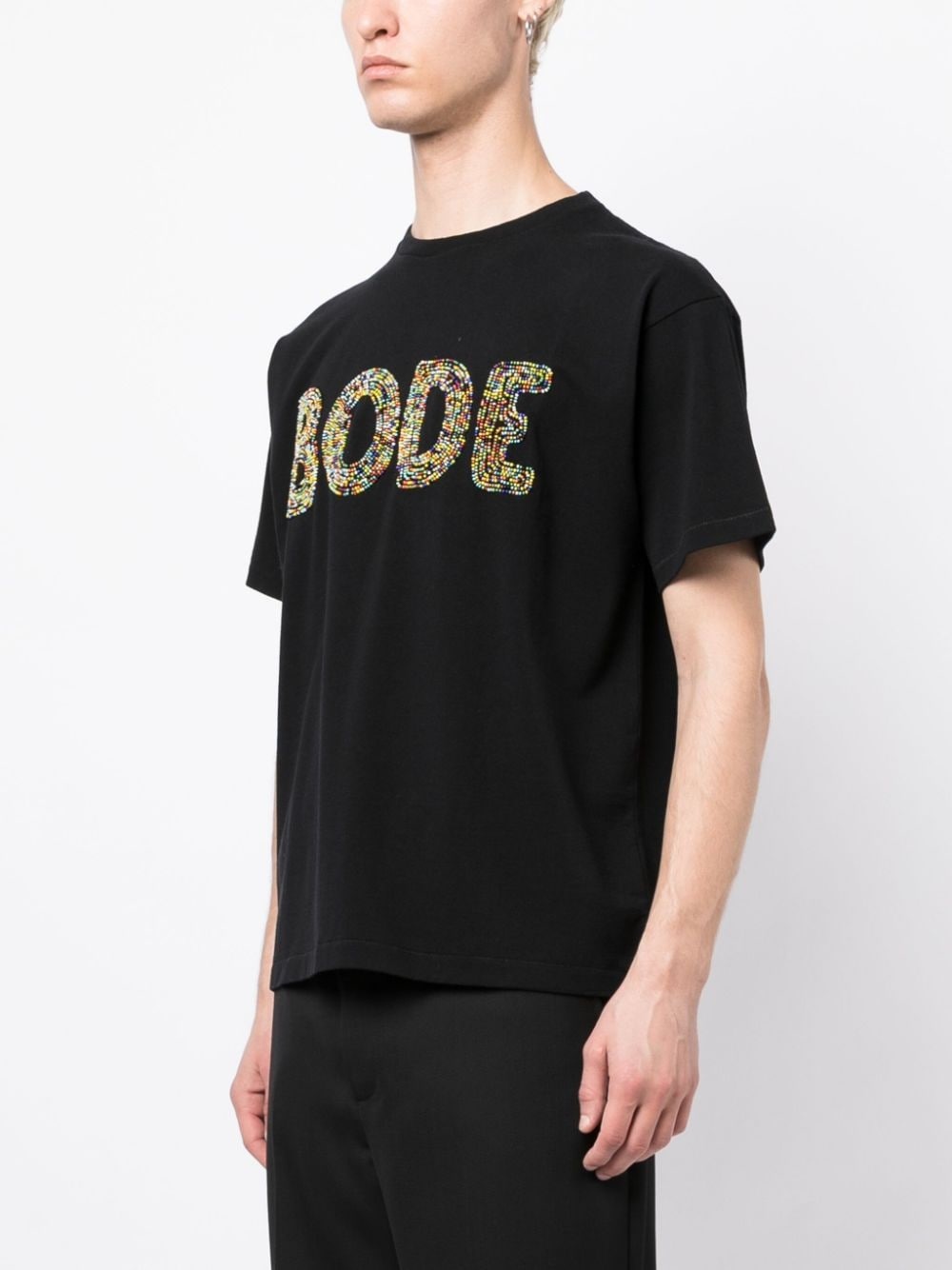 logo-embellished cotton T-shirt - 3