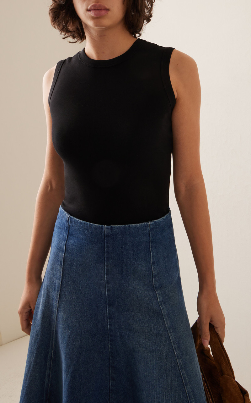 FLORE FLORE Esmé Organic Cotton Tank Top black outlook