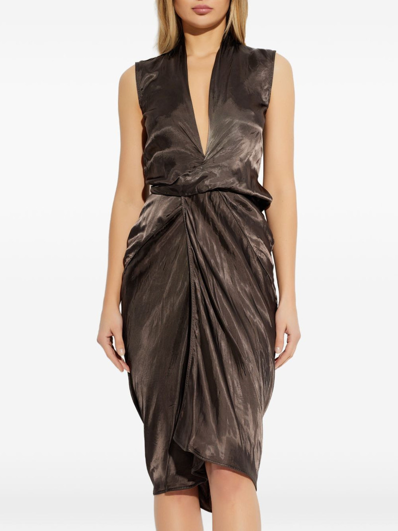 V-neck draped dress 3