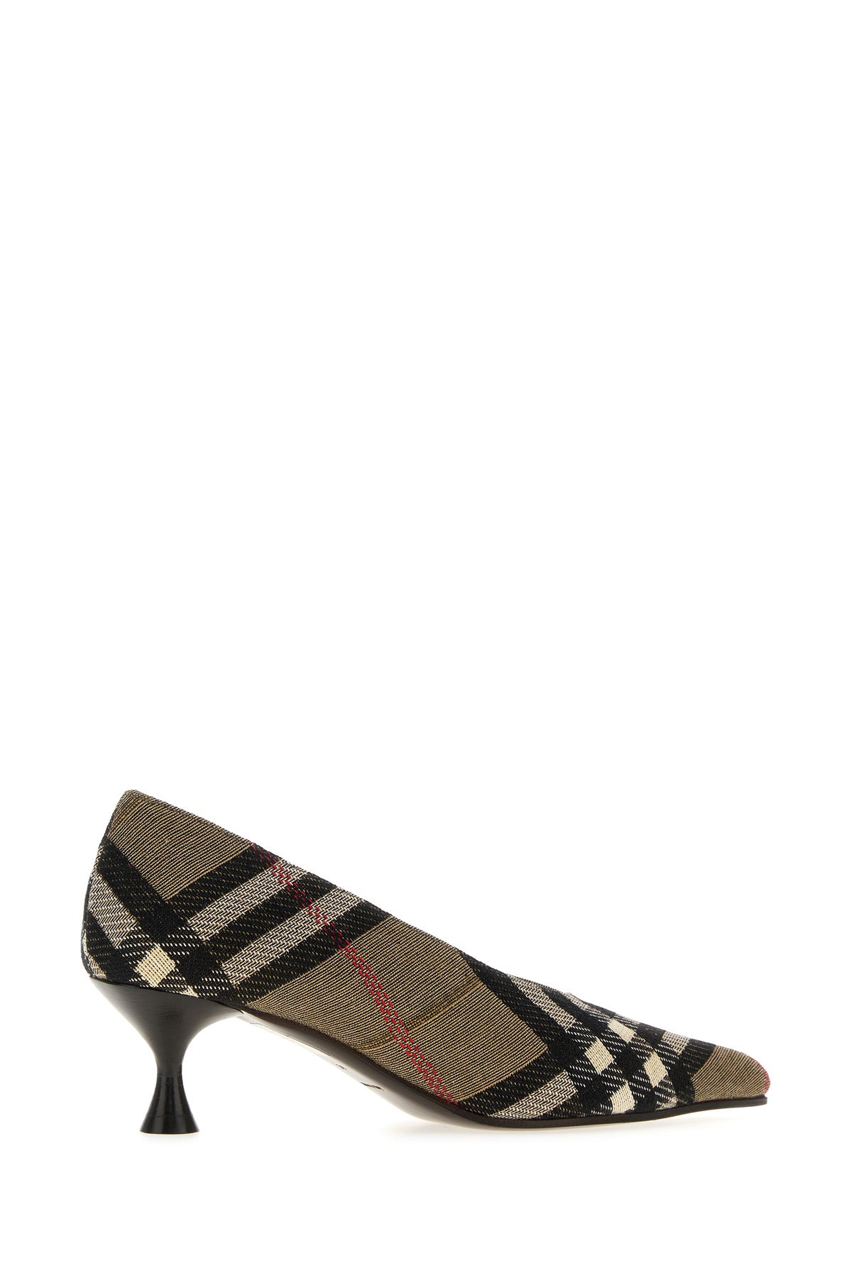 Embroidered canvas cameo pumps - 3