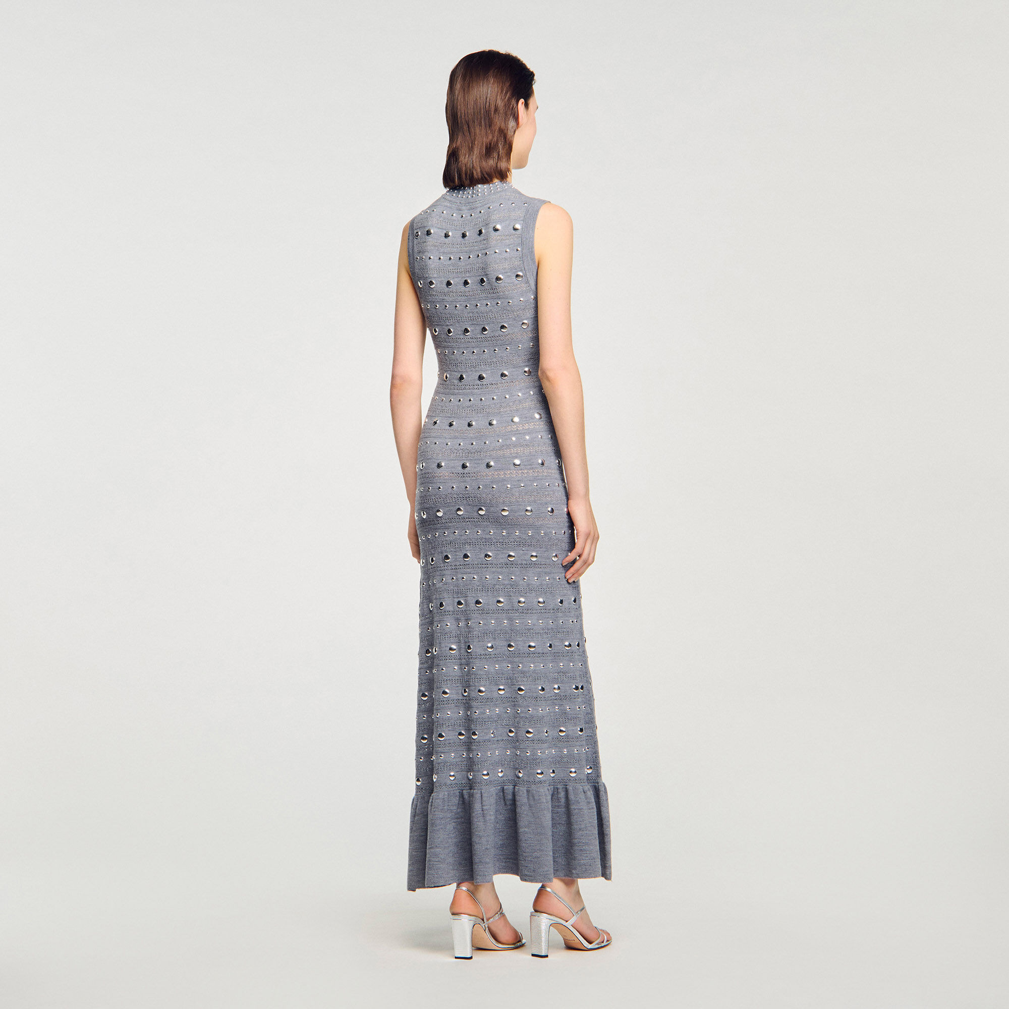 KNIT MAXI DRESS WITH STUDS - 5