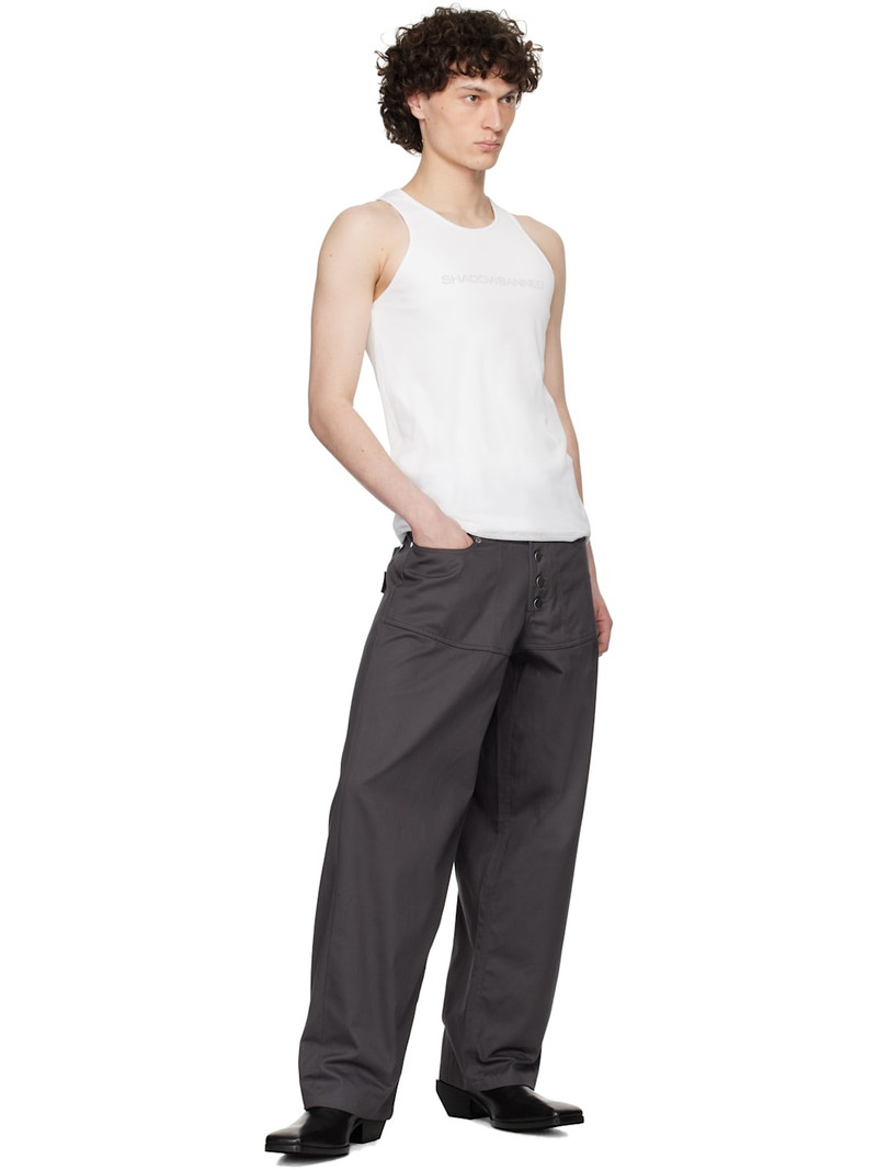 GmbH White 'Shadowbanned' Vest Tank Top outlook