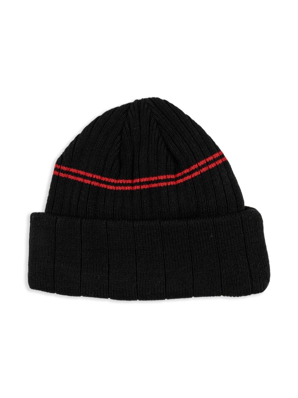 logo-embroidered beanie - 3