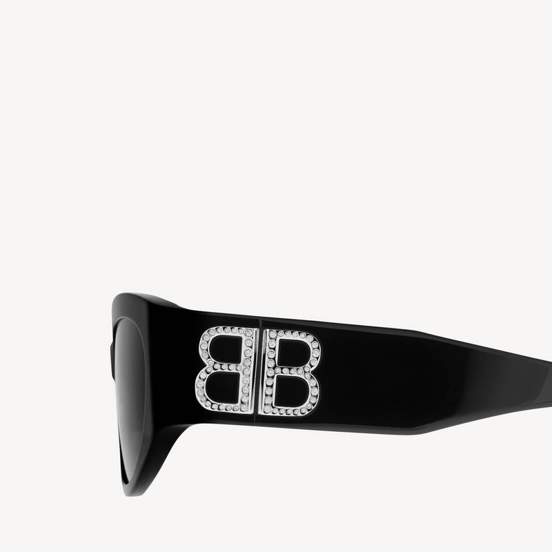 Women's Bossy Round Af Sunglasses in Black 5