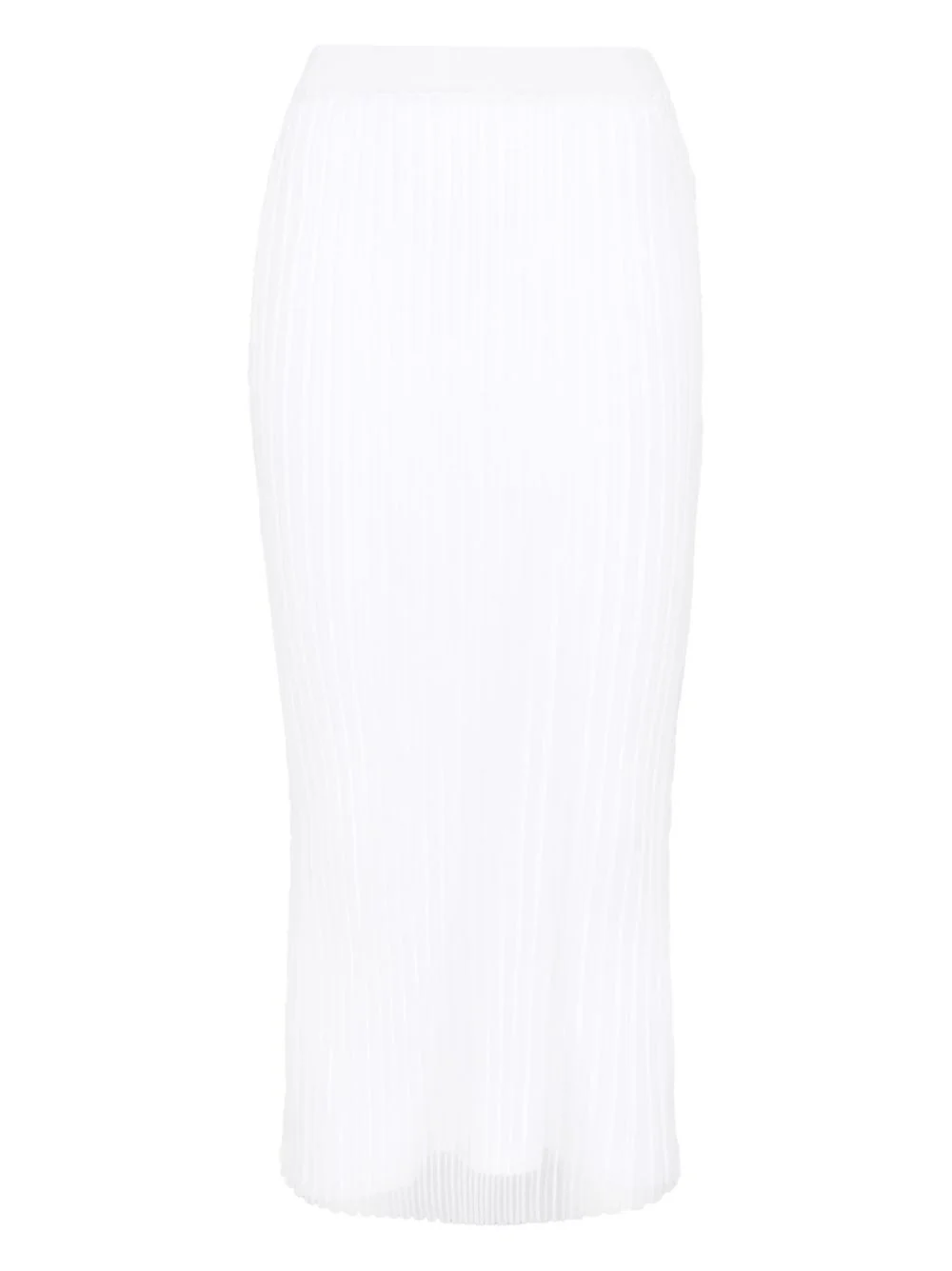 ribbed-knit midi skirt - 1