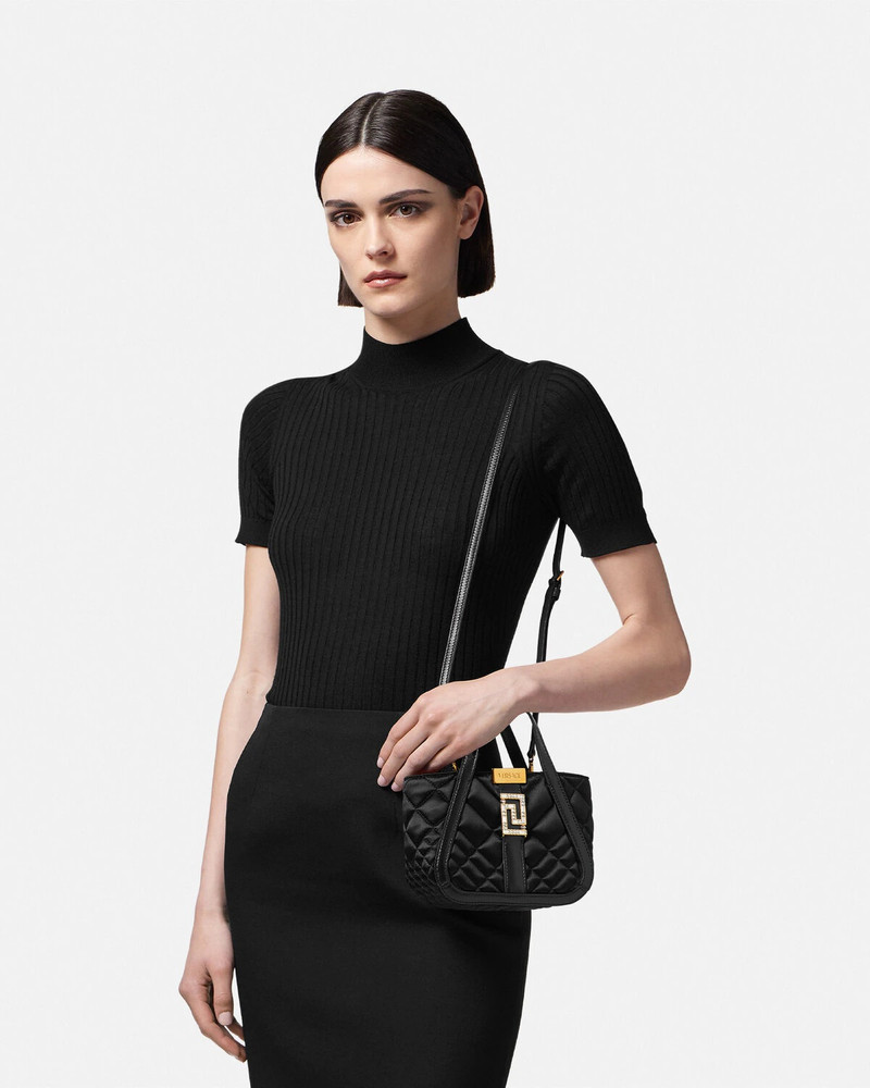 Crystal Greca Goddess Satin Mini Bag 7